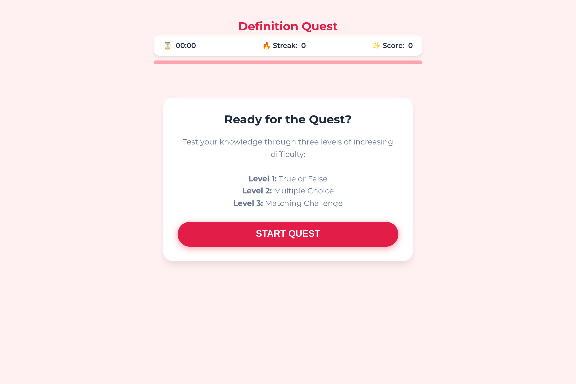Quest Define mini app