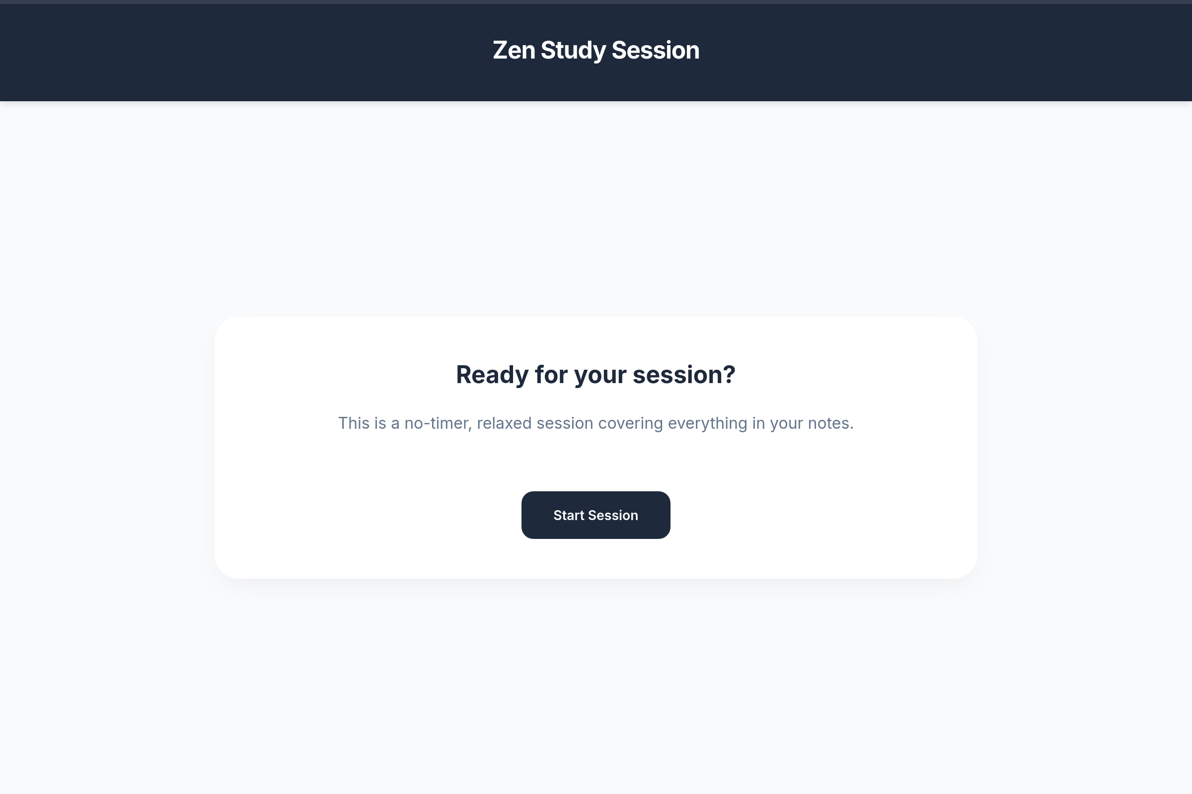 Zen Study Flow mini app