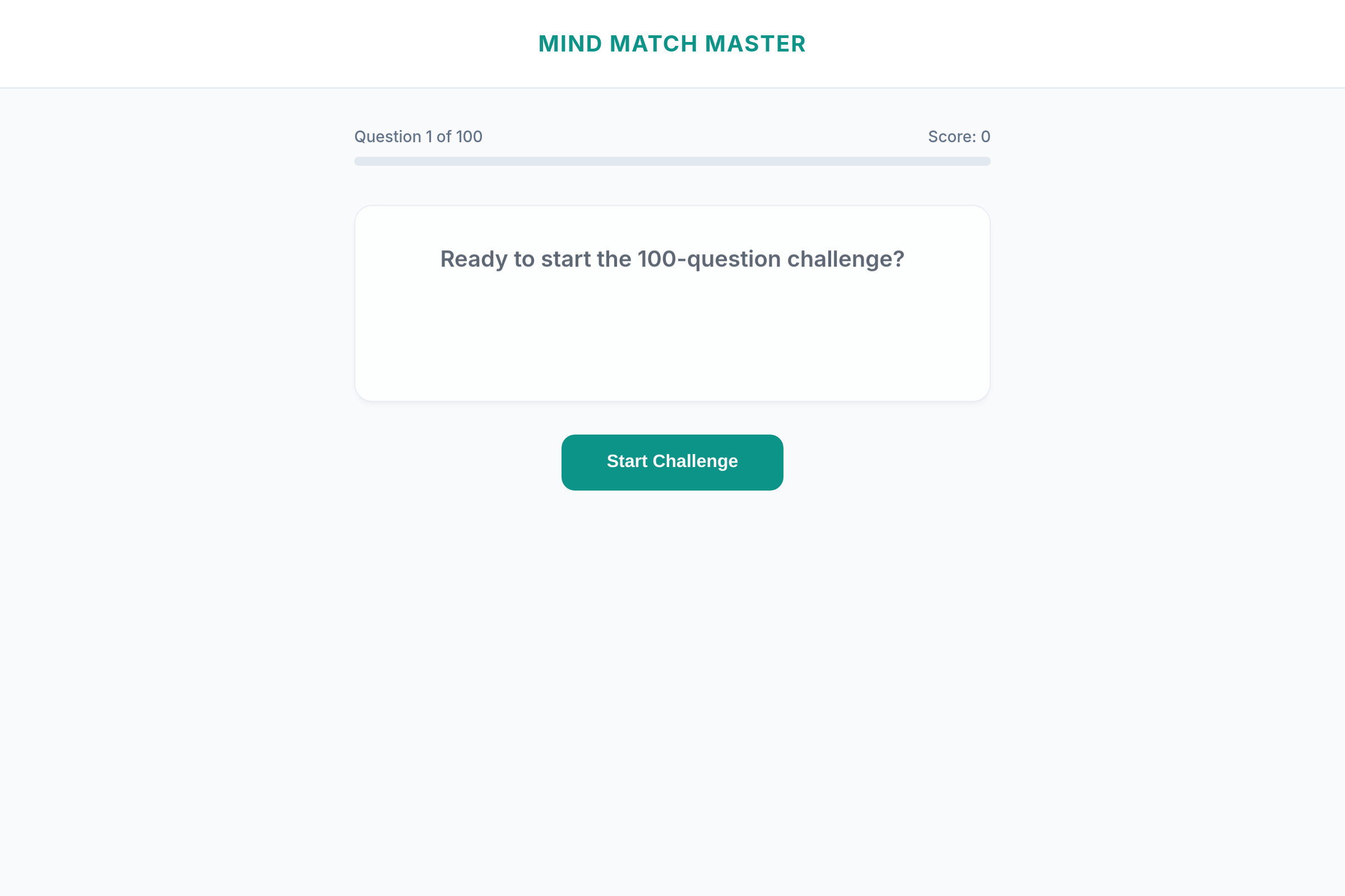 Mind Match Master mini app
