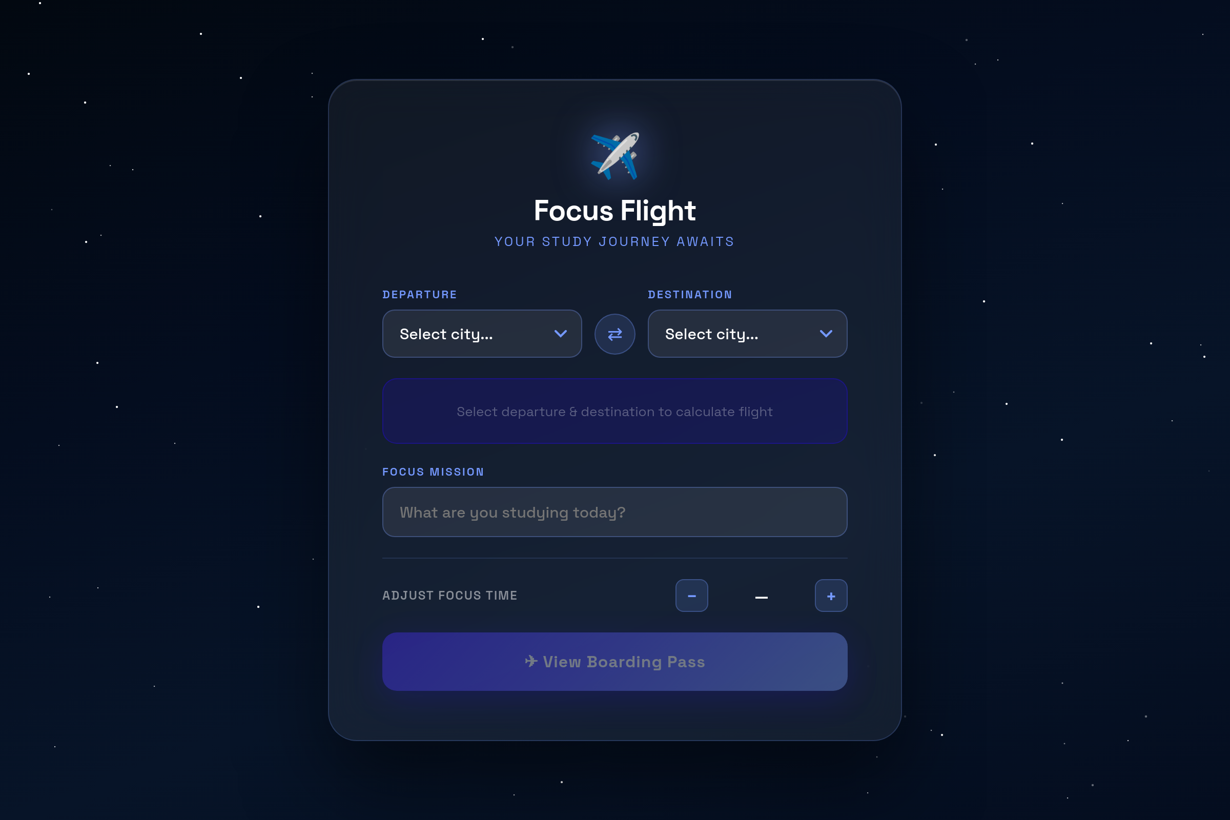 Flight Simulator Timer (copy) mini app