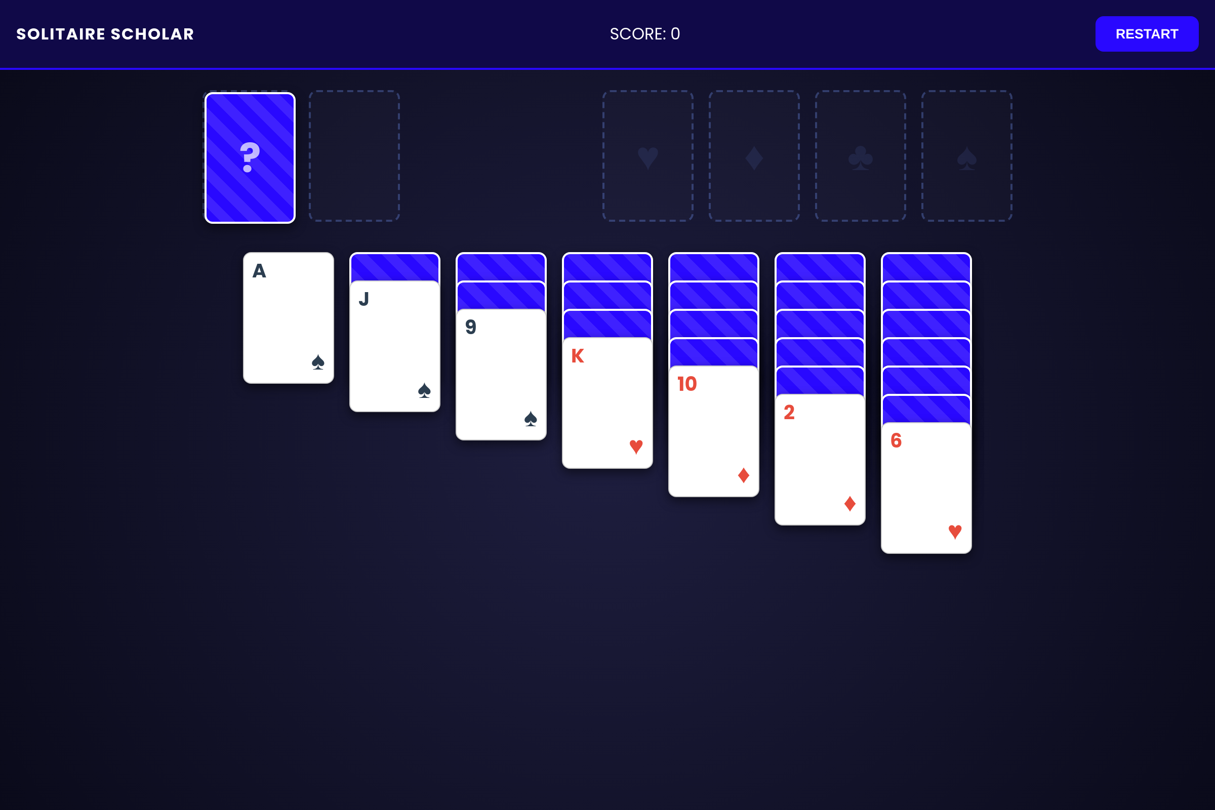 Solitaire Scholar mini app