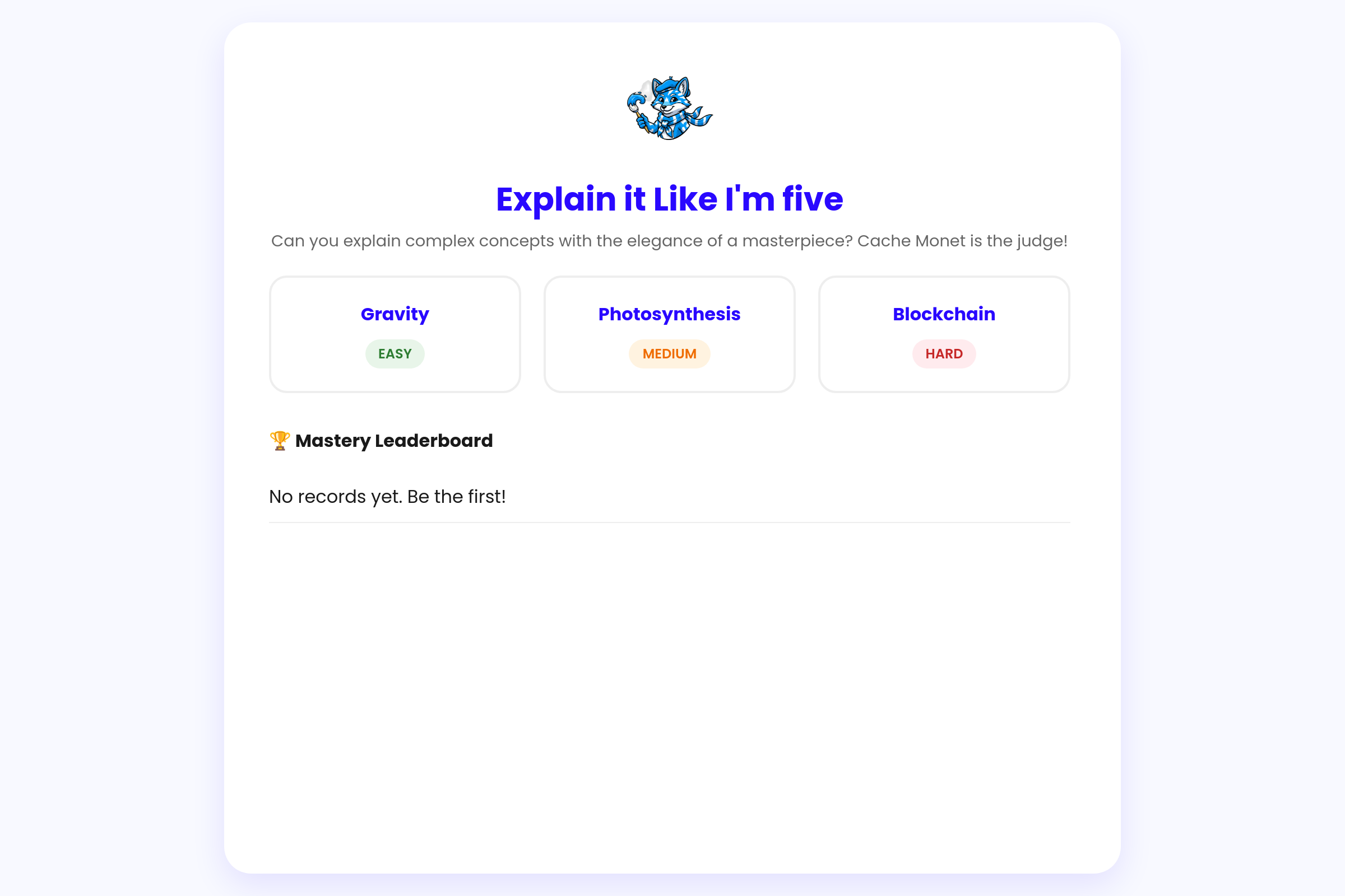 Explain It like I'm 5! mini app