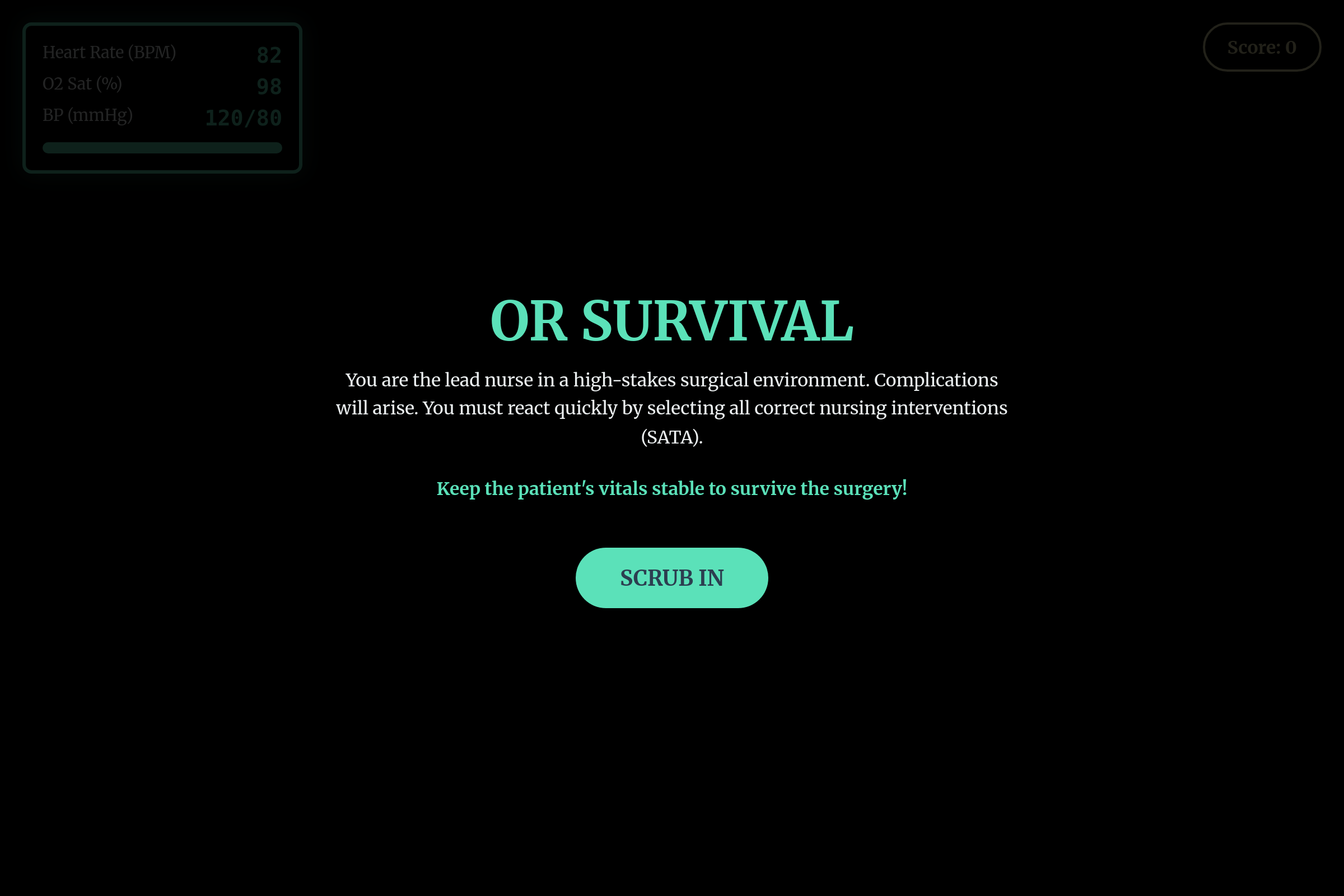 Surgical Scramble mini app
