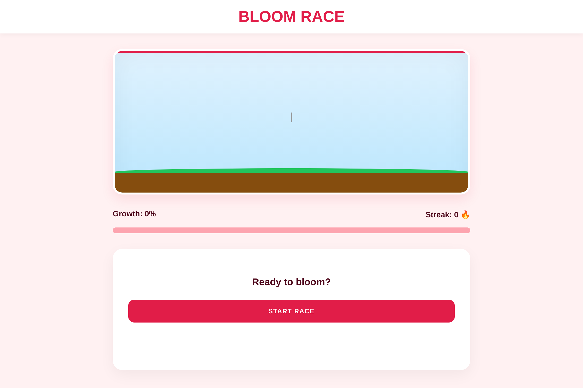 Bloom Race mini app
