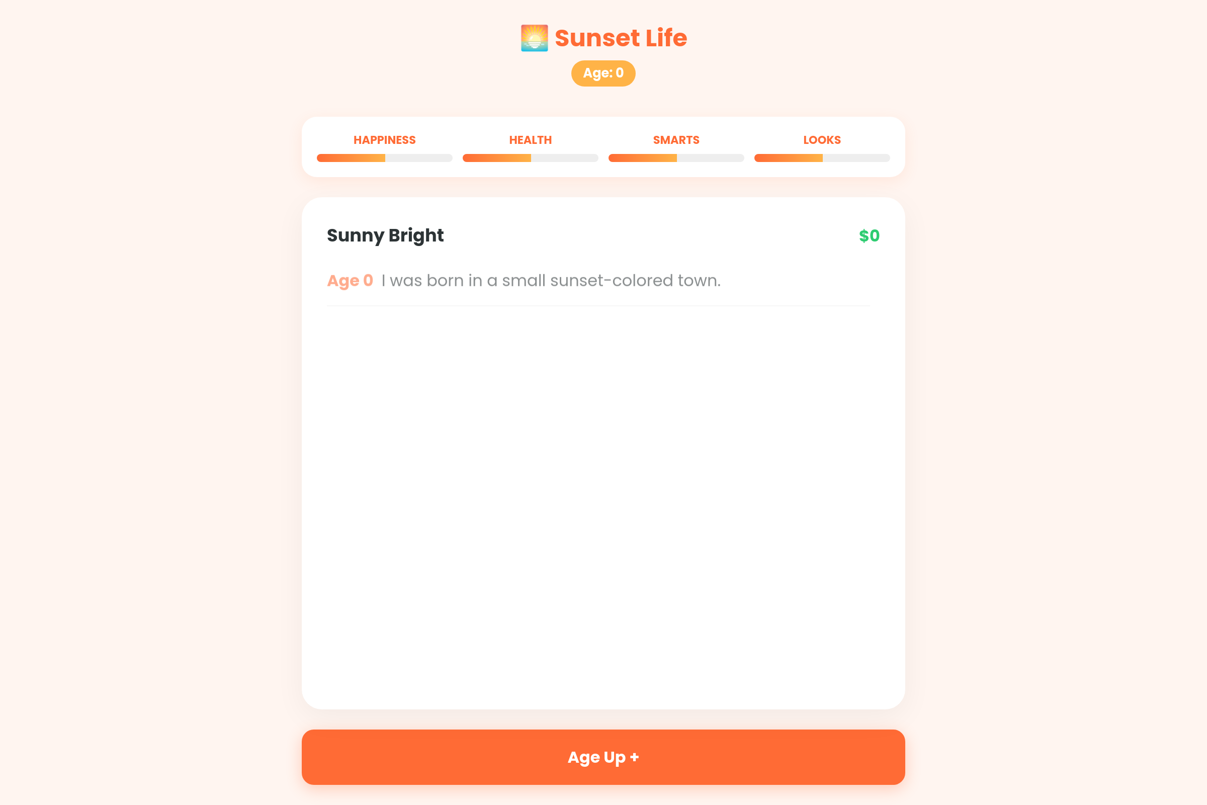 Sunset Bit Life mini app