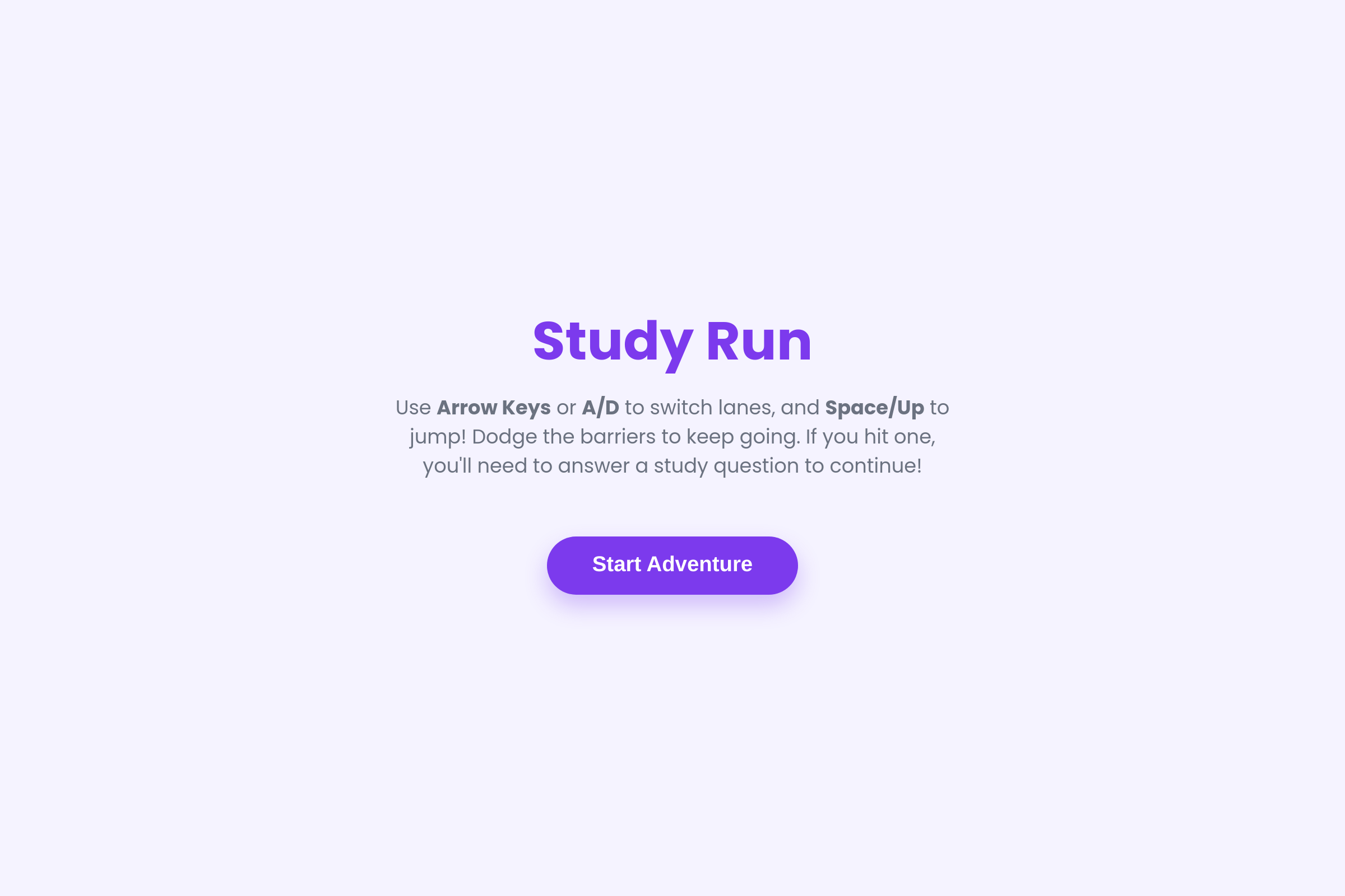 Study Run mini app