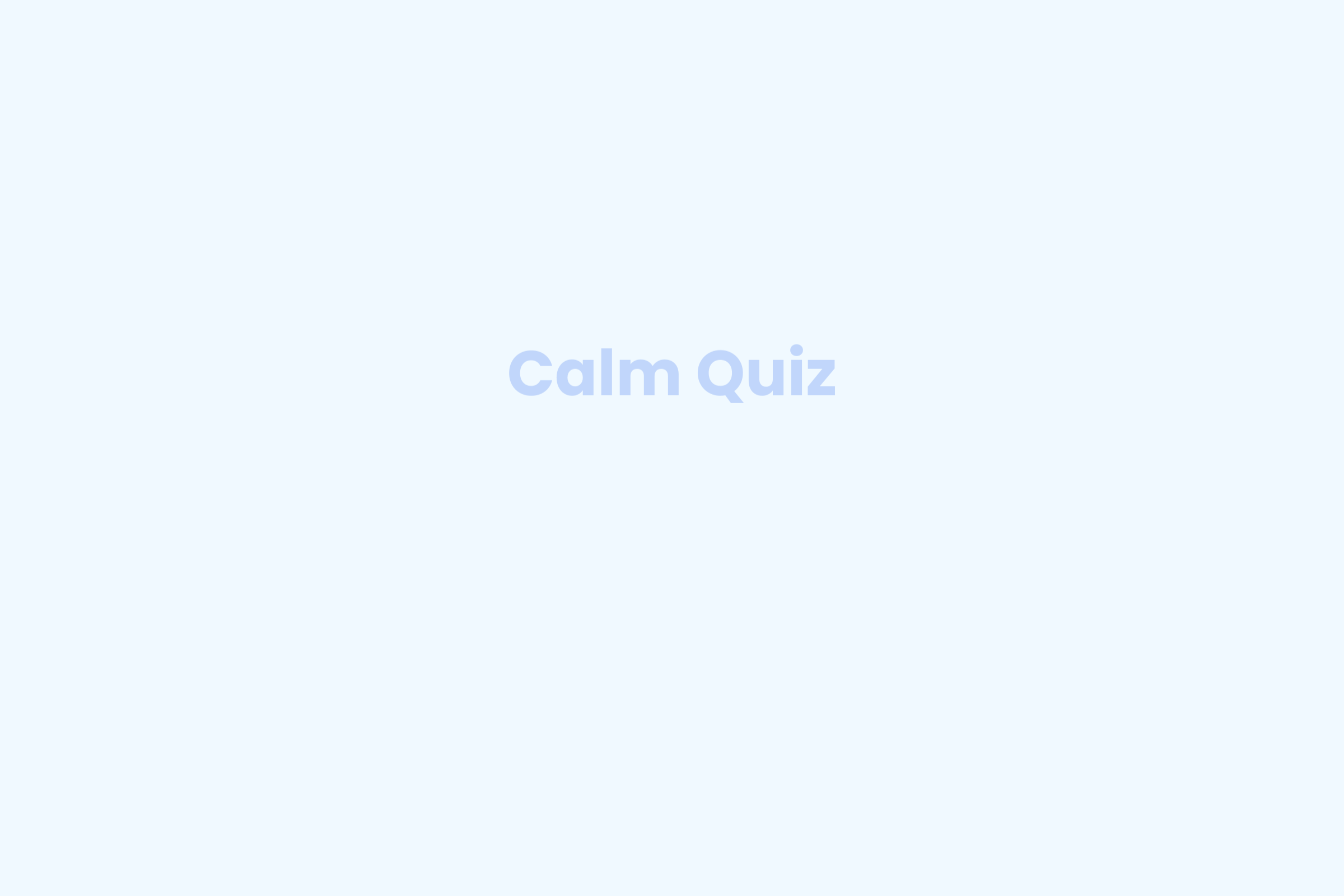 Calm Quiz mini app