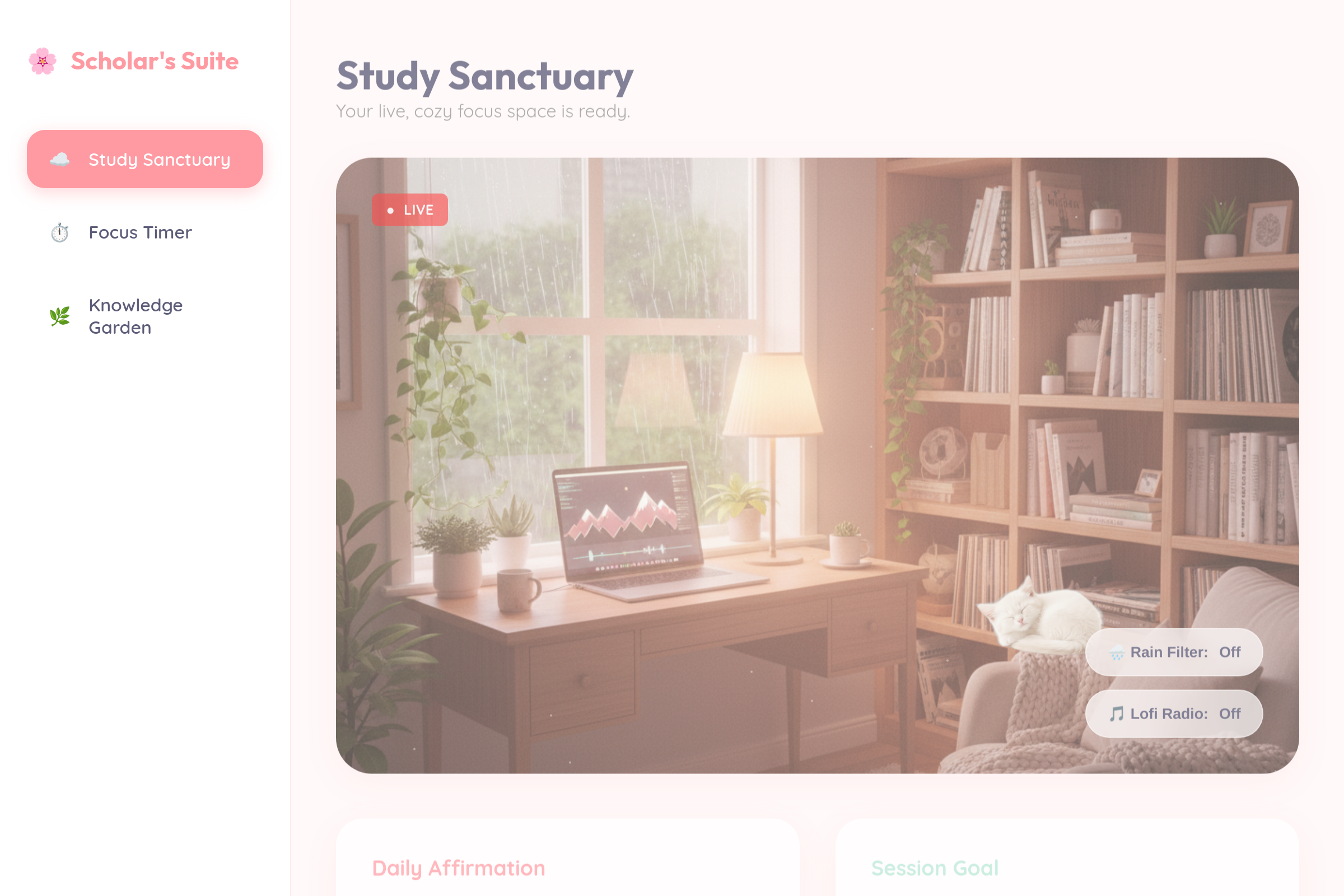 Study With Me and Pomodoro mini app
