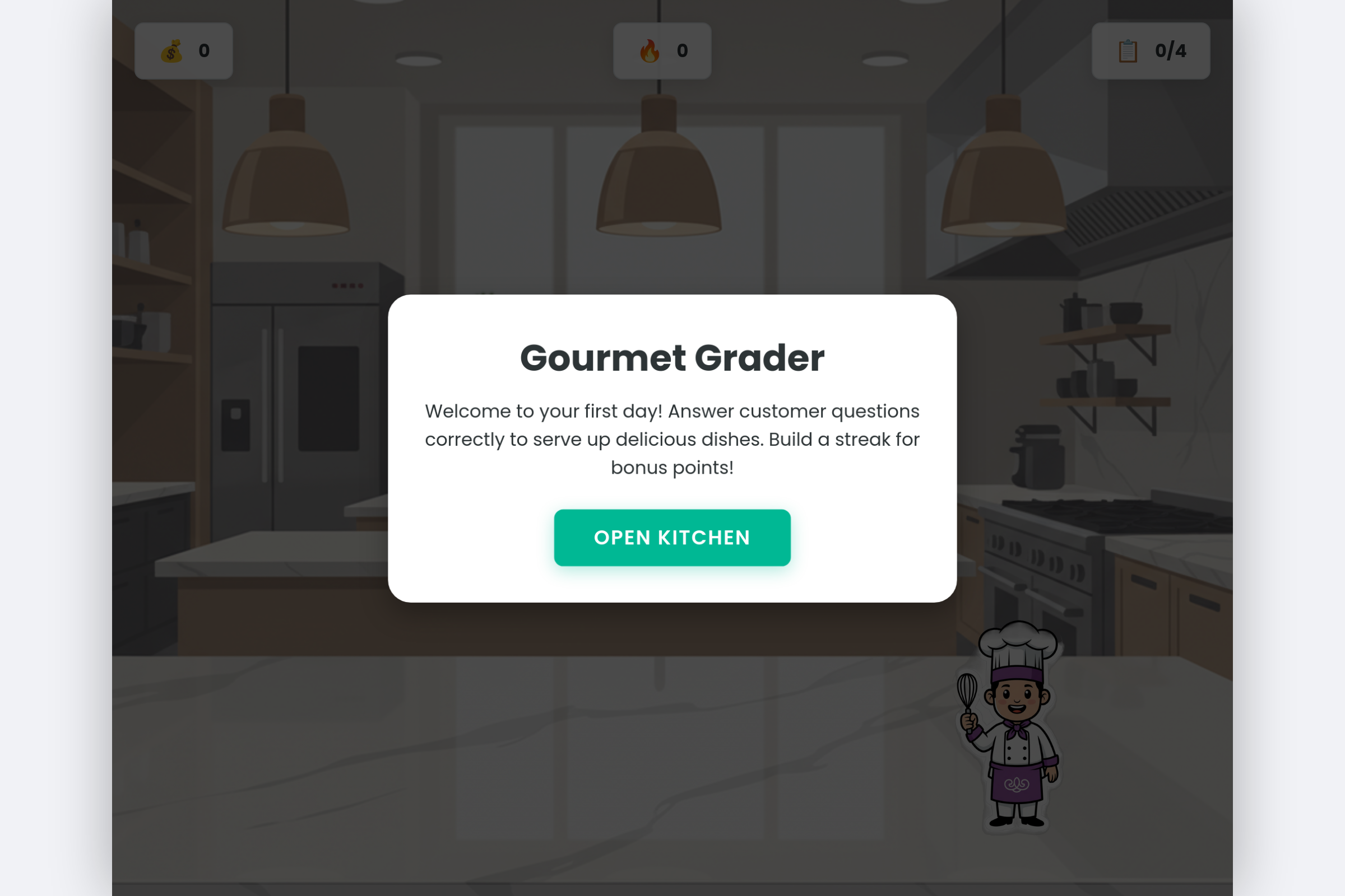 Chef Quiz mini app