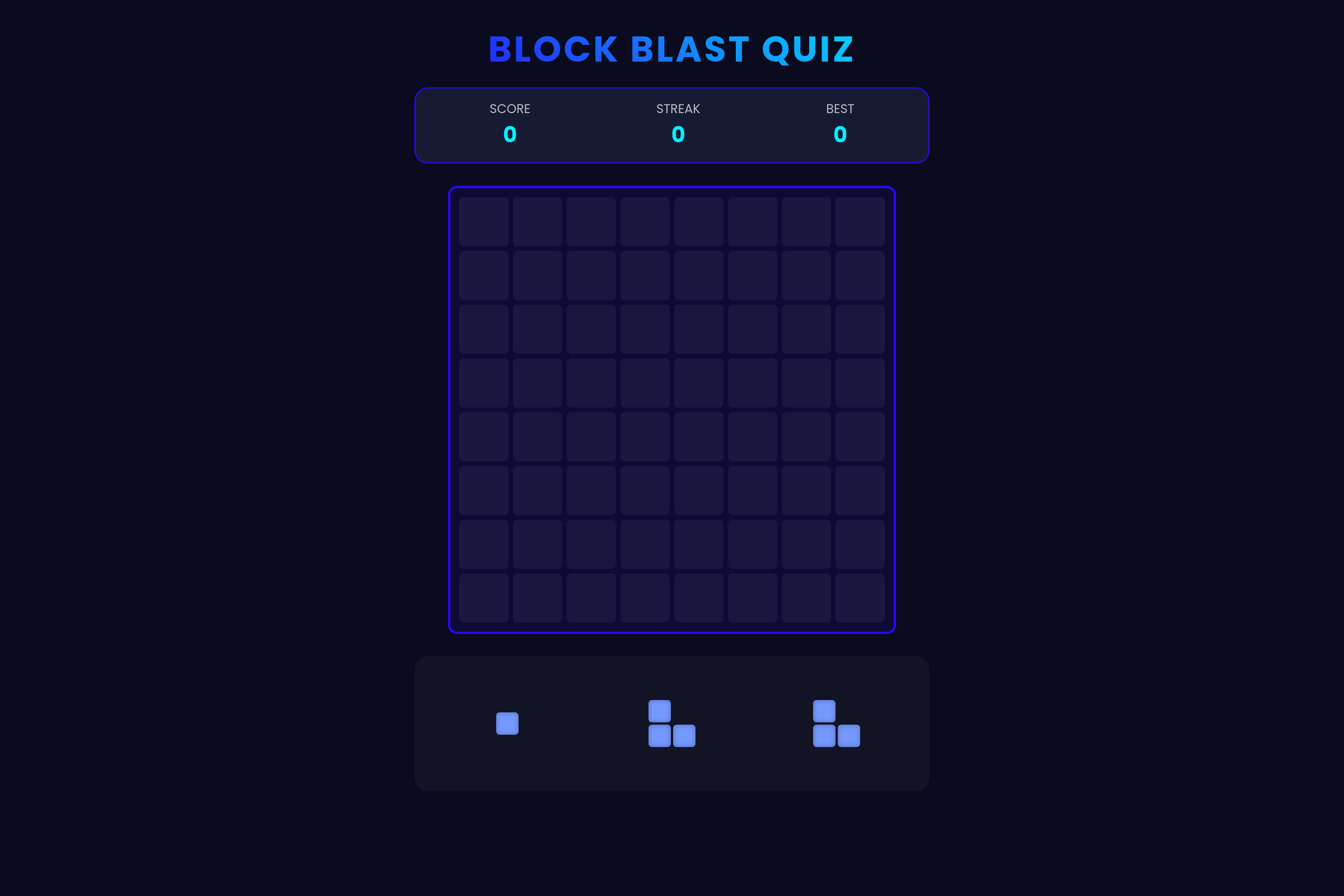 Block Blast Quiz mini app