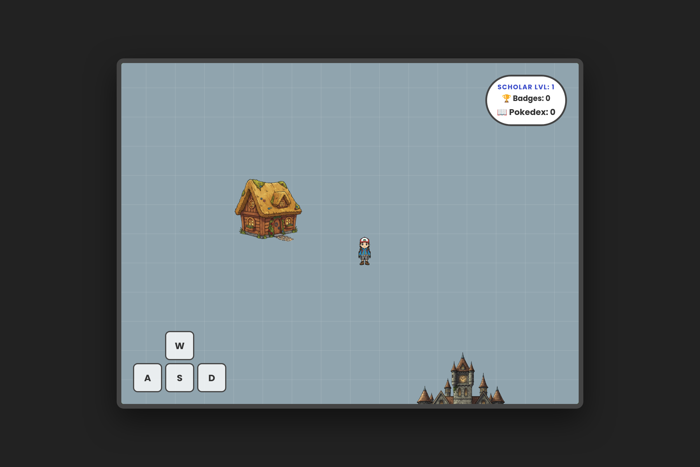 a pokemon game that asks me questions when I try to catch pokemon or everytime I... mini app