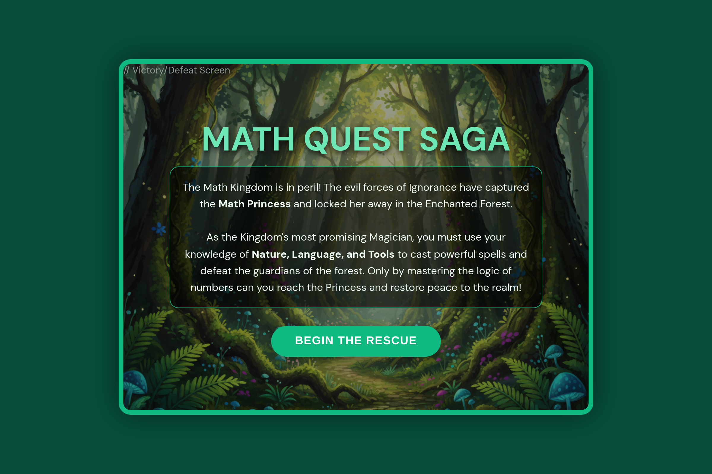 Math Quest Saga mini app