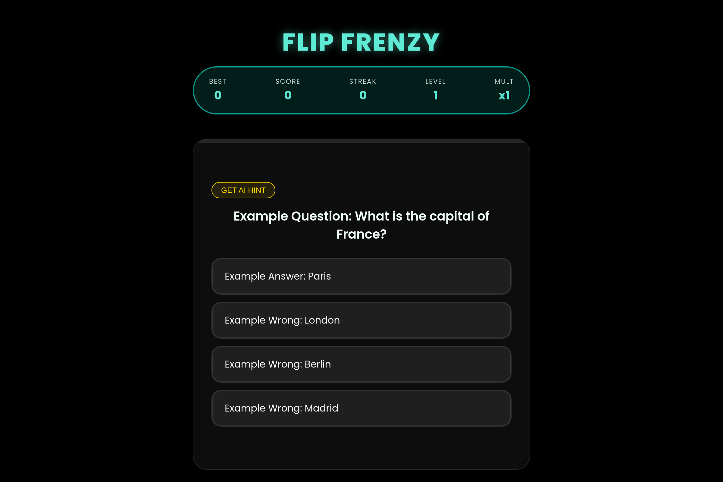 Flip Frenzy mini app