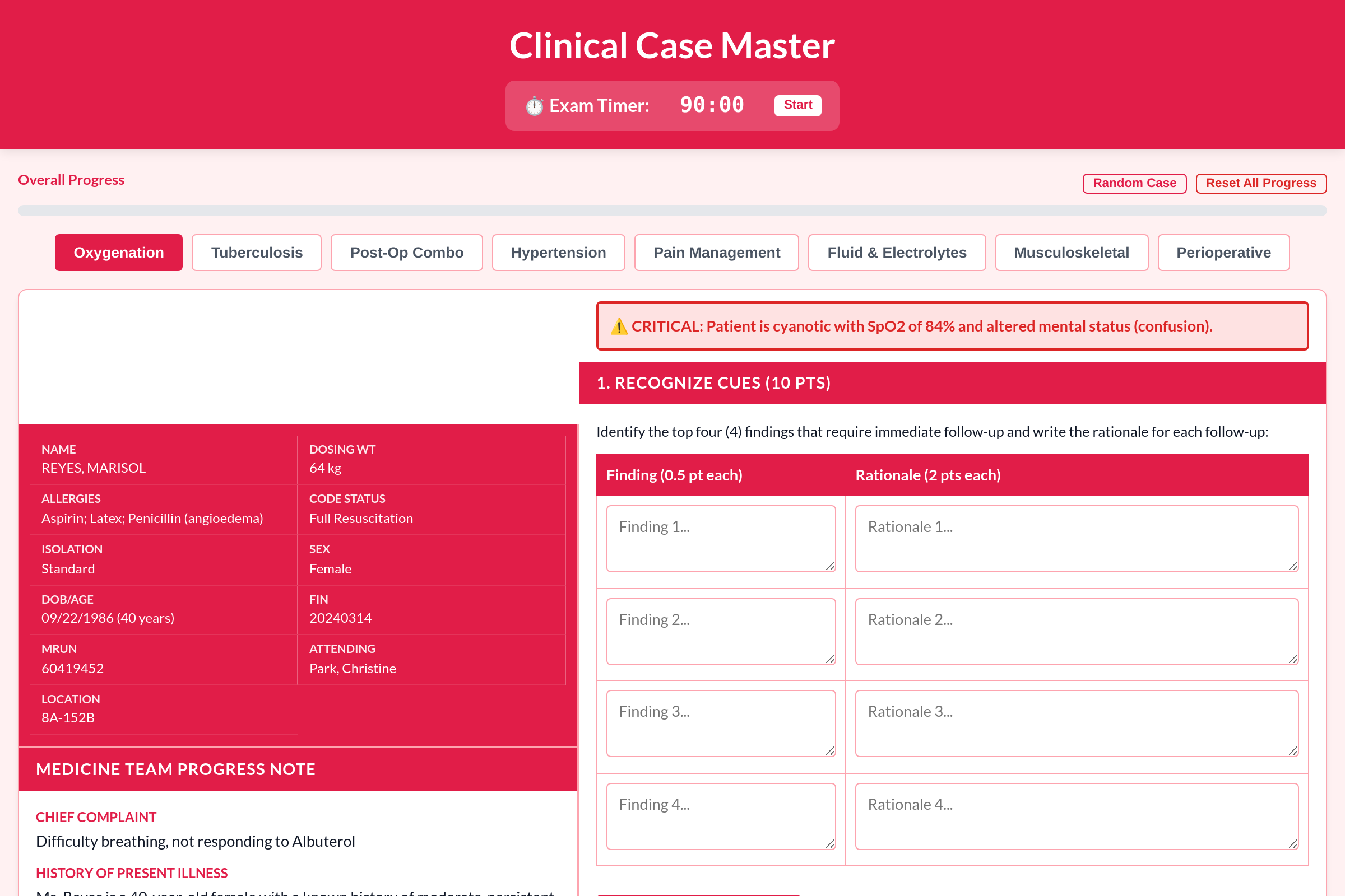 Clinical Case Master mini app