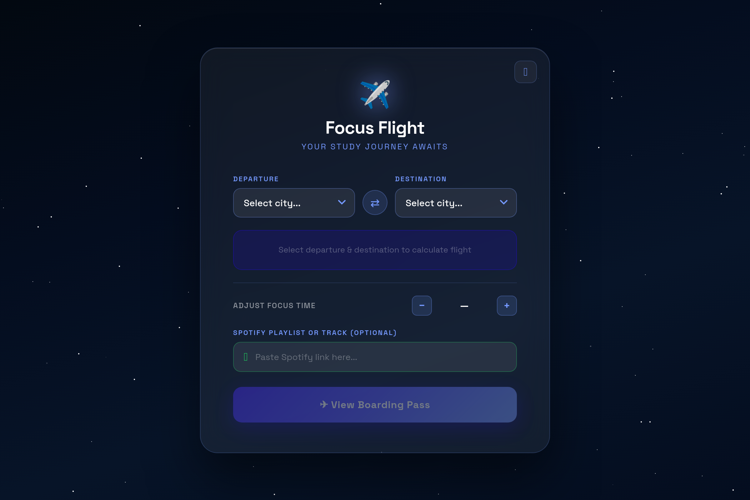 Flight Simulator Timer (copy) mini app
