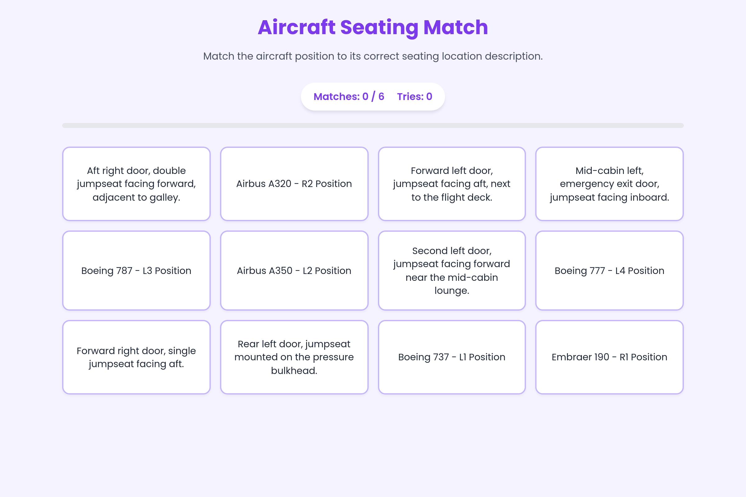 Matching A320 & A321 CC mini app
