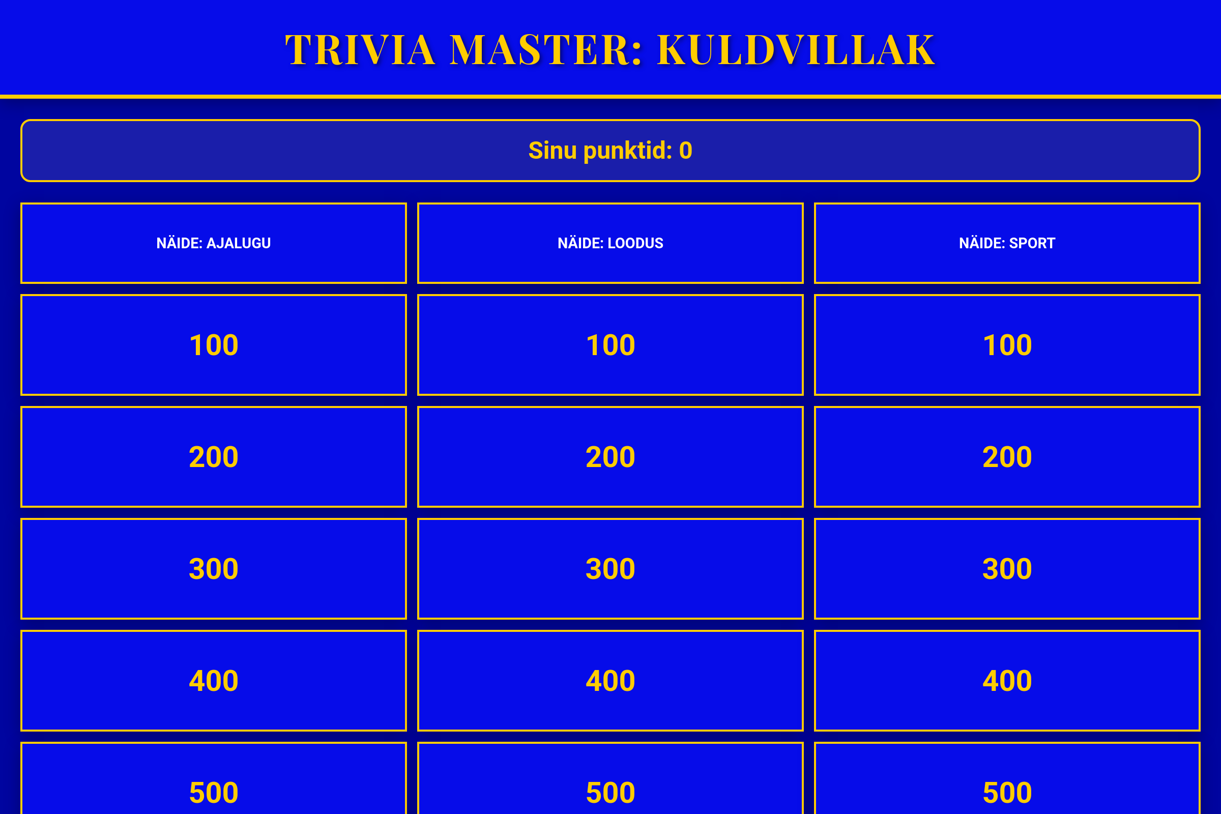 Trivia Master mini app