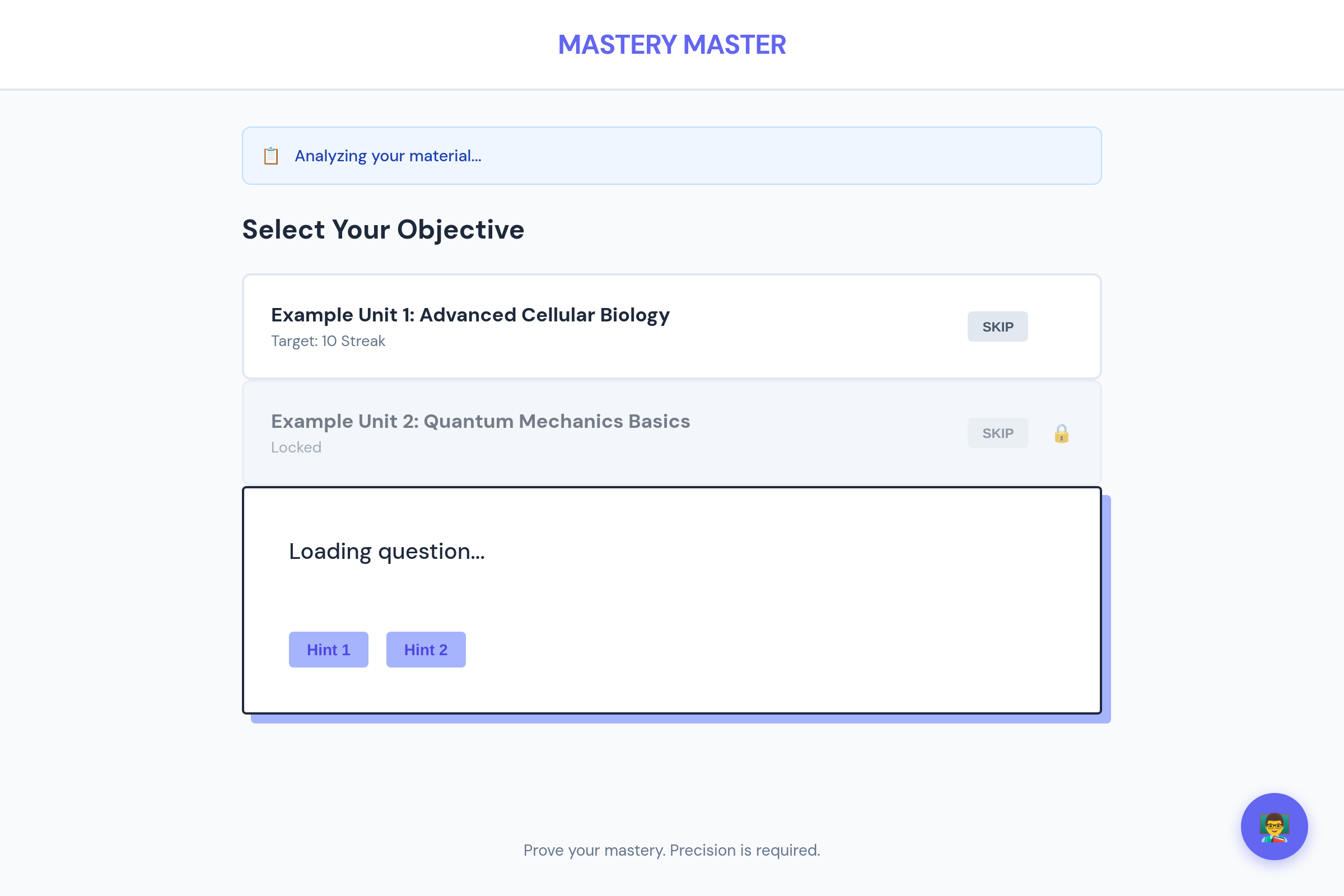 Mastery Master mini app