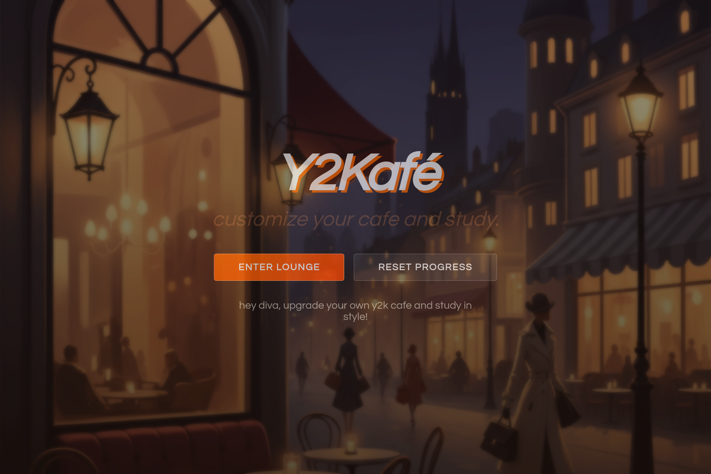 Y2K Study Cafe mini app