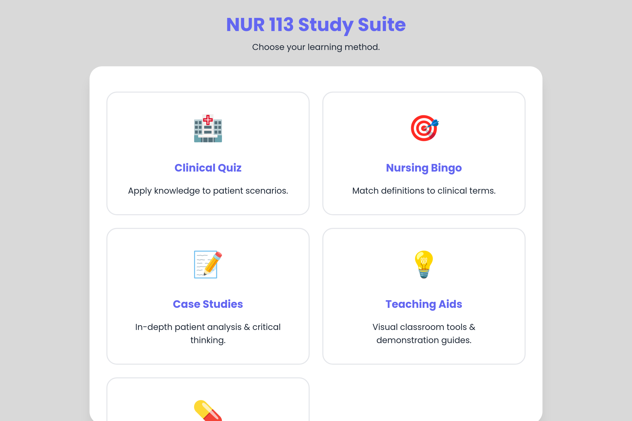 NUR 113 mini app