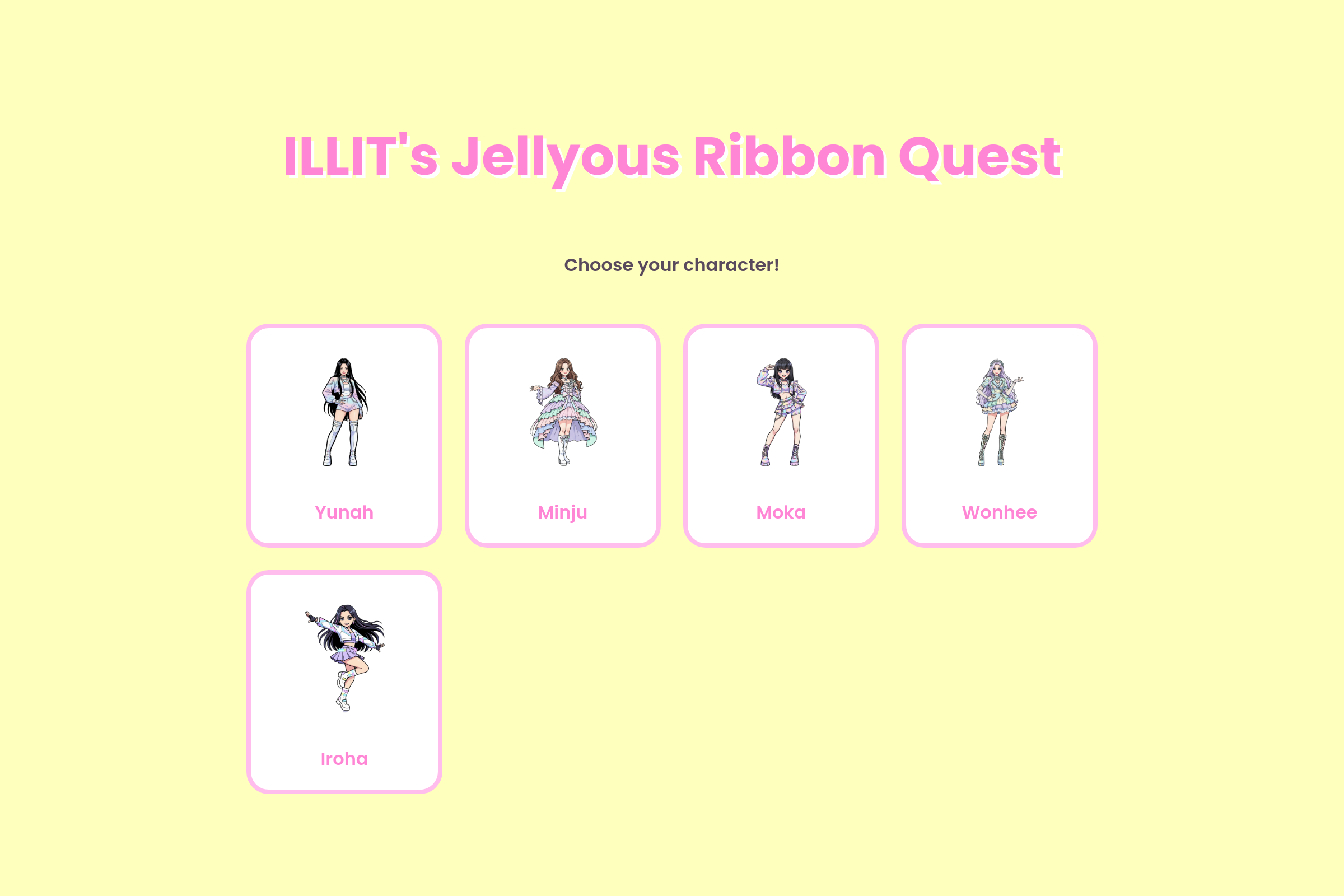 𓏼˚̣̣̣ILLIT's Jellyous Quest! ⟡݂۫ಿৎ mini app