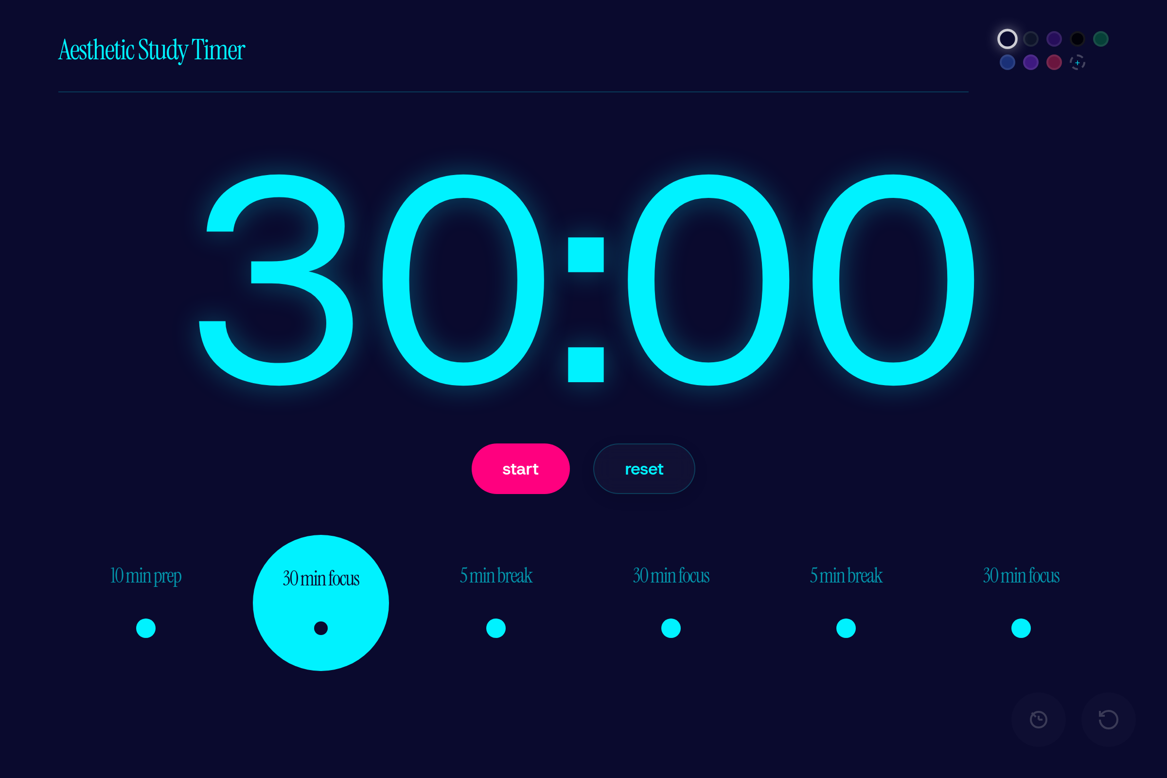 Aesthetic Study Timer (copy) mini app