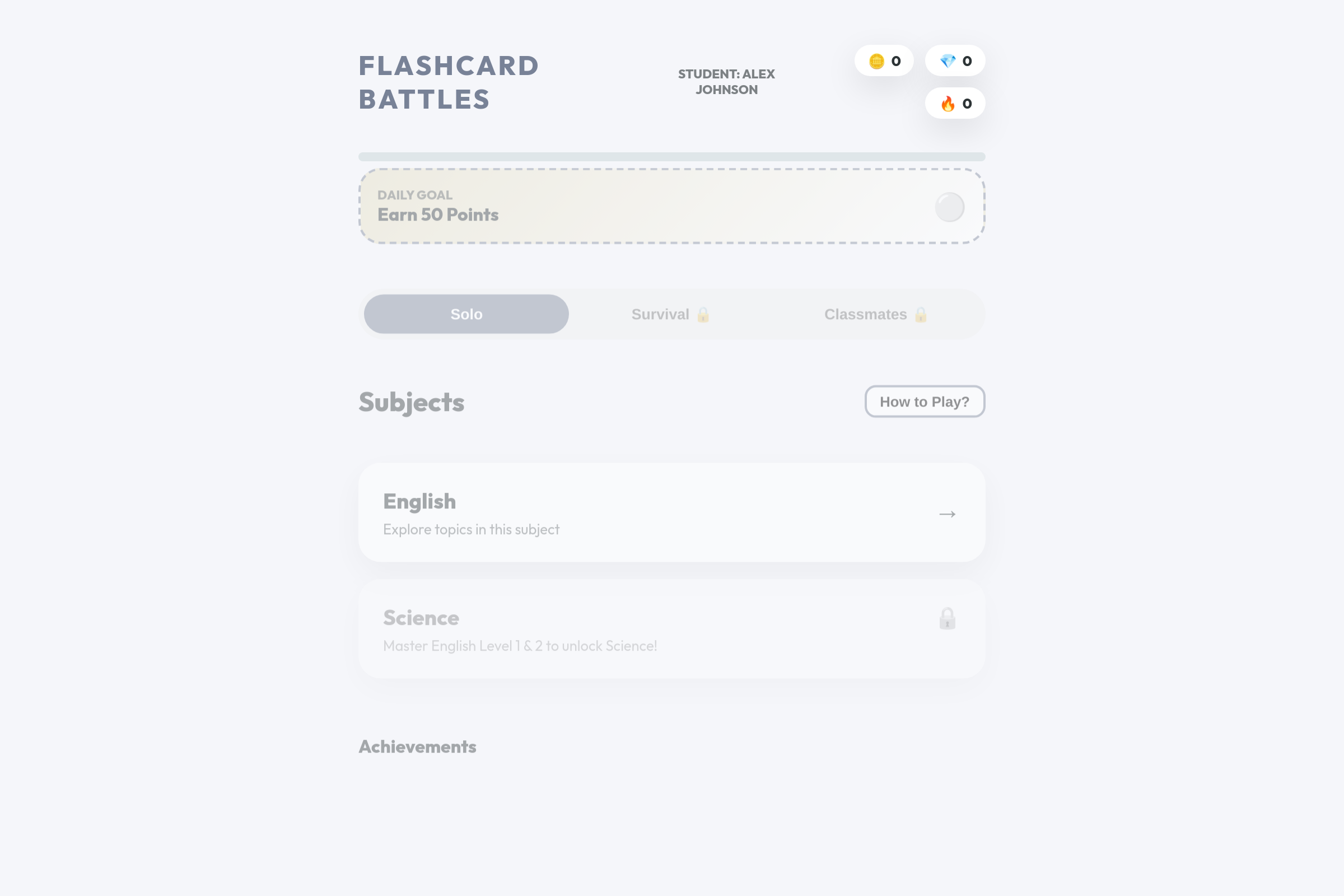 Flashcard Battles mini app