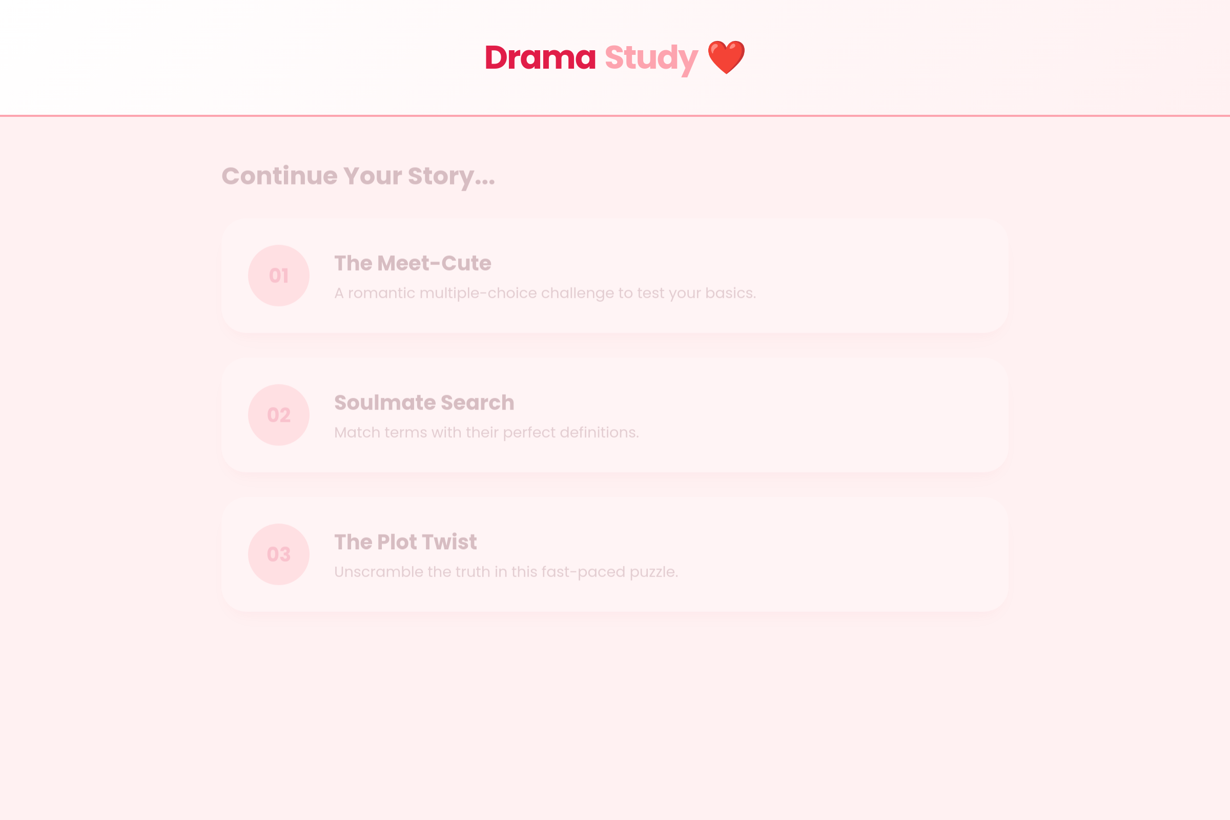 Drama Study mini app