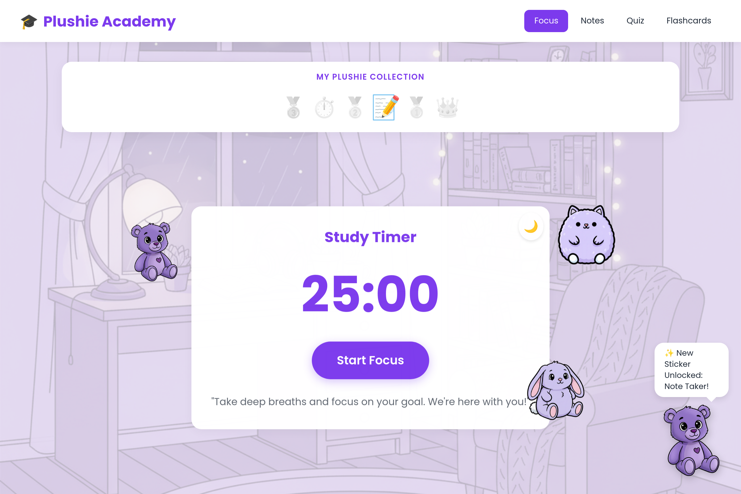 Plushie Focus mini app