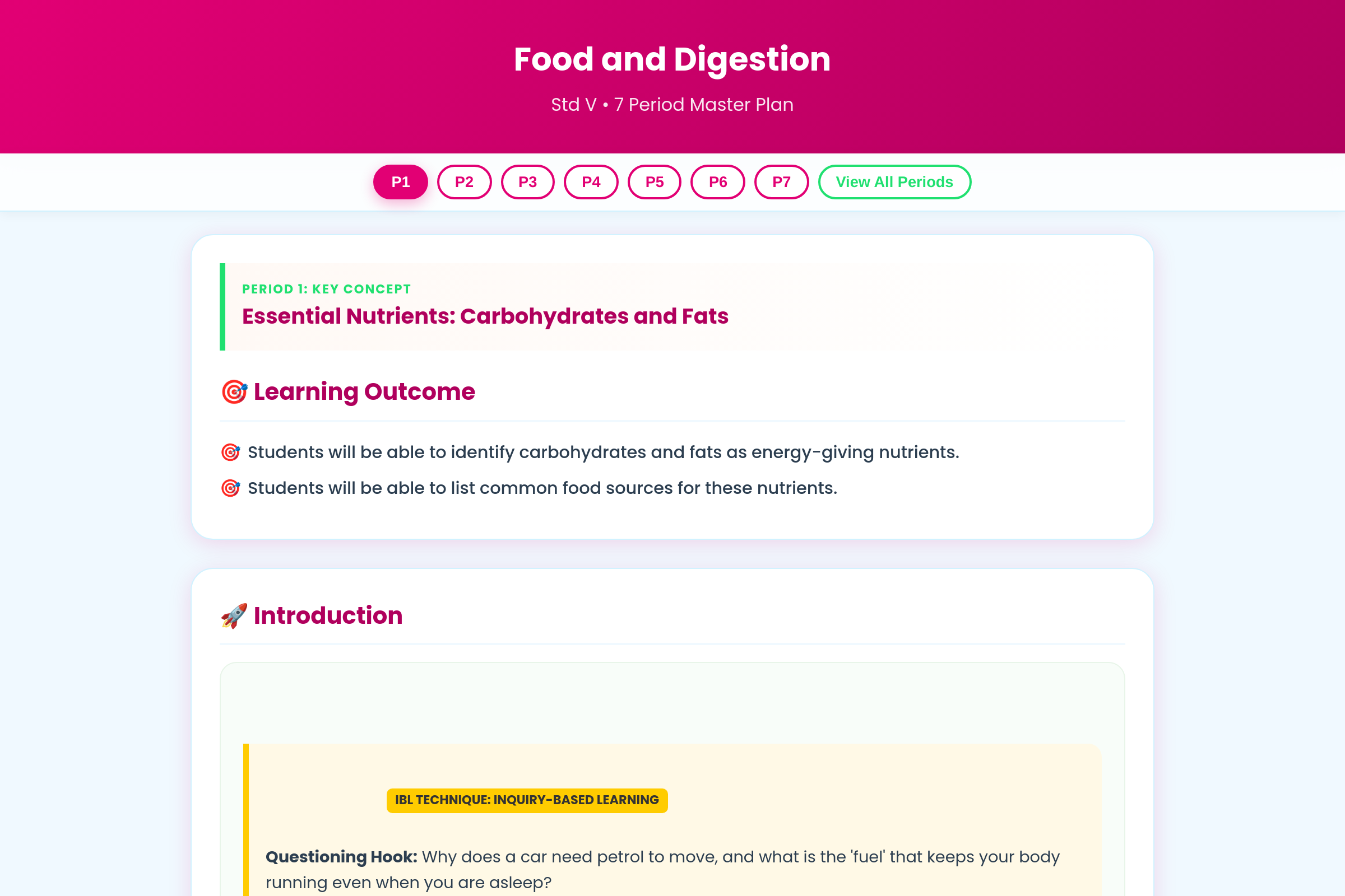 Magic lab Lessons mini app