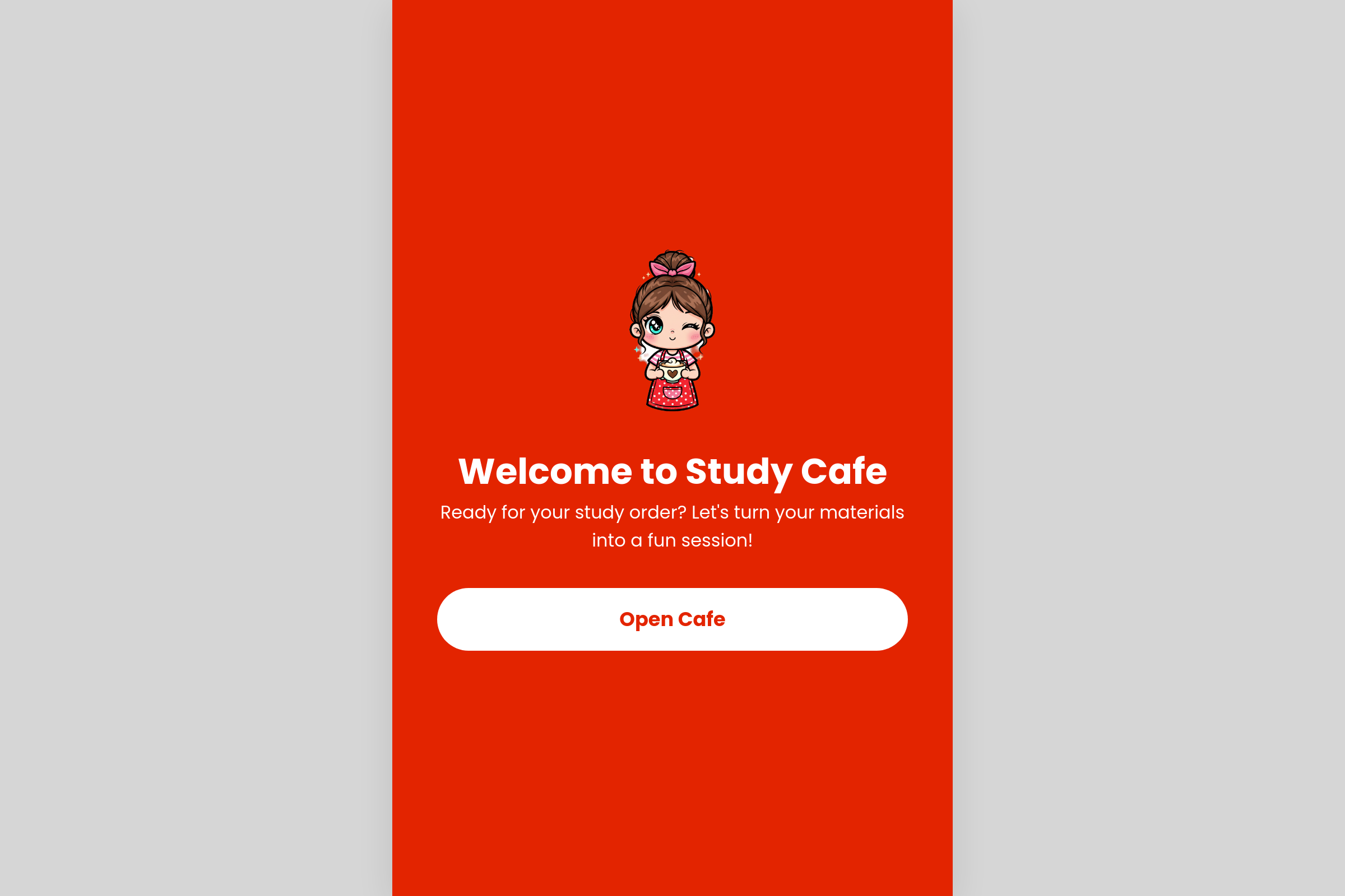 Quick Cafe Quiz mini app
