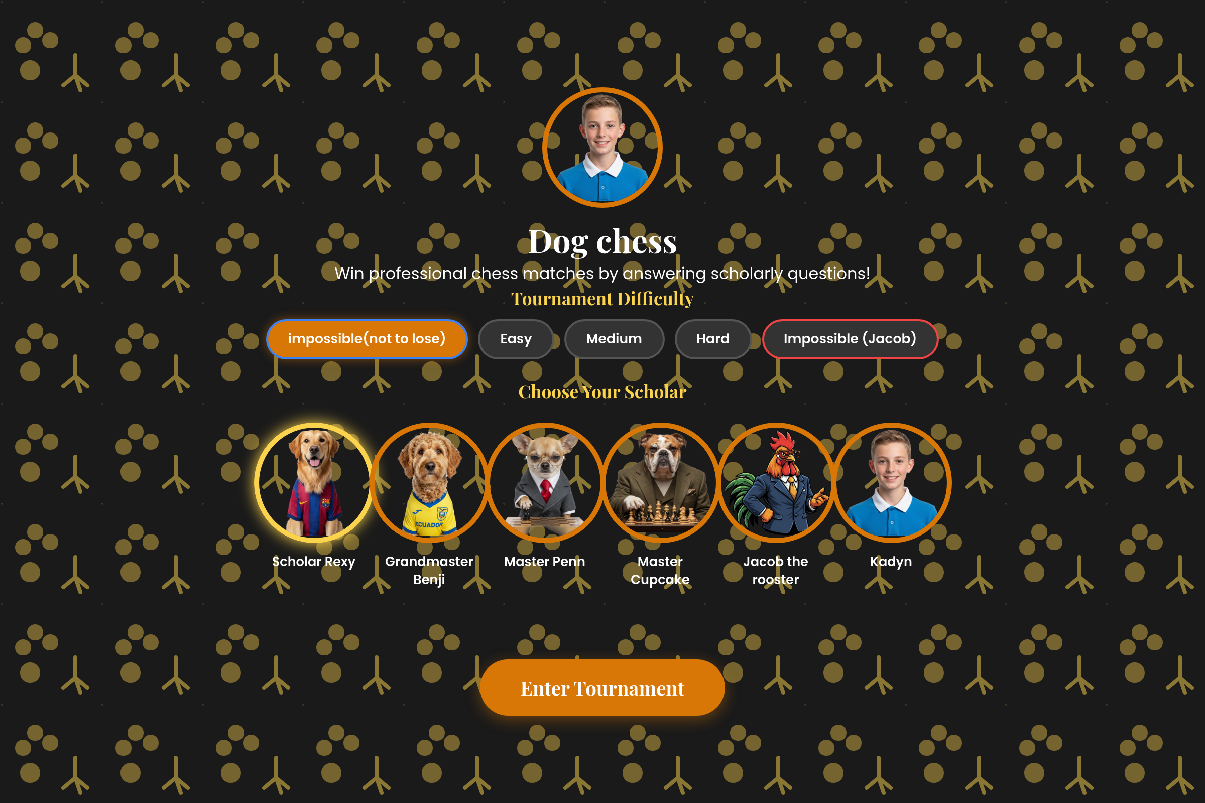 Dog's chess mini app