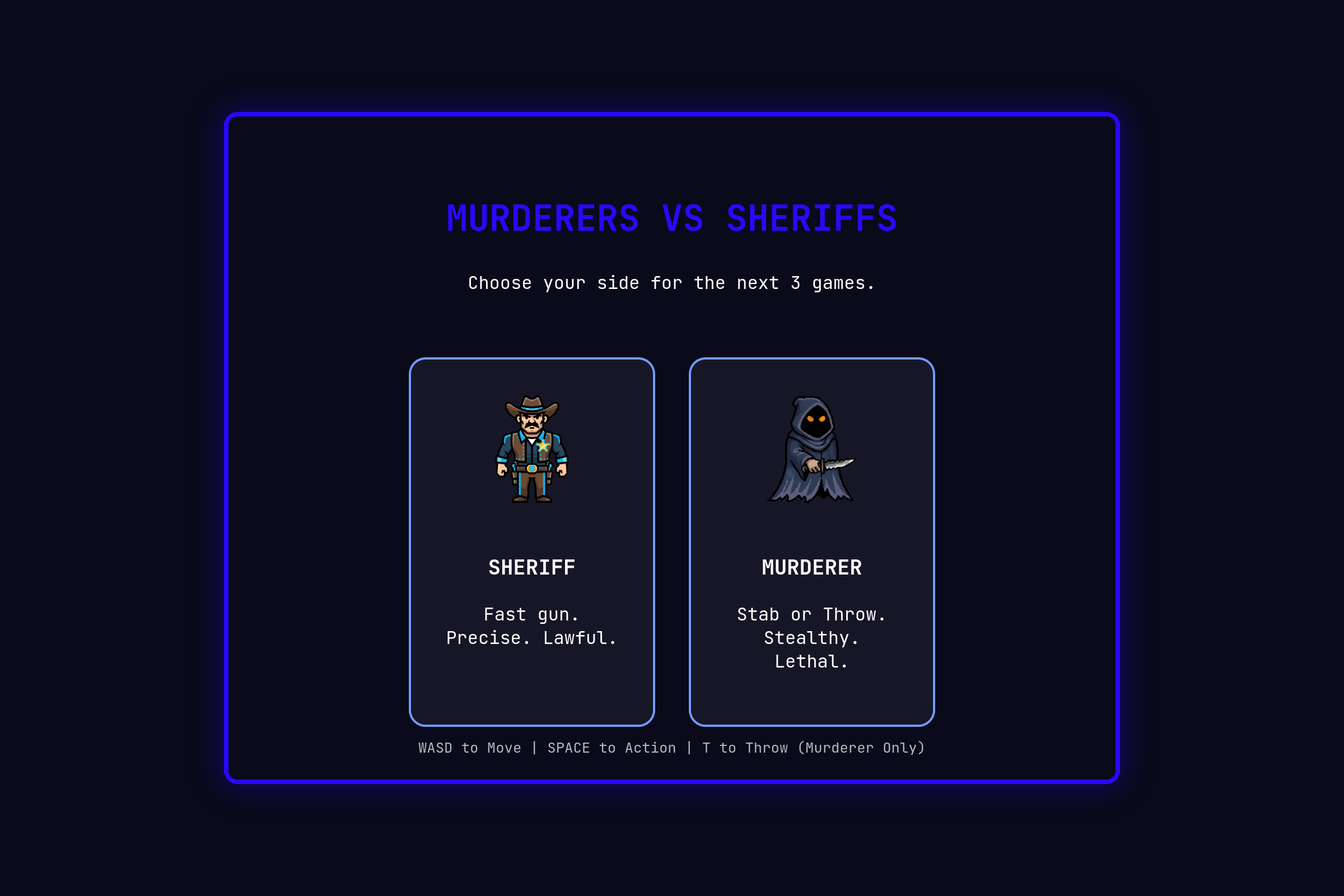 Murderers VS. Sheriffs mini app