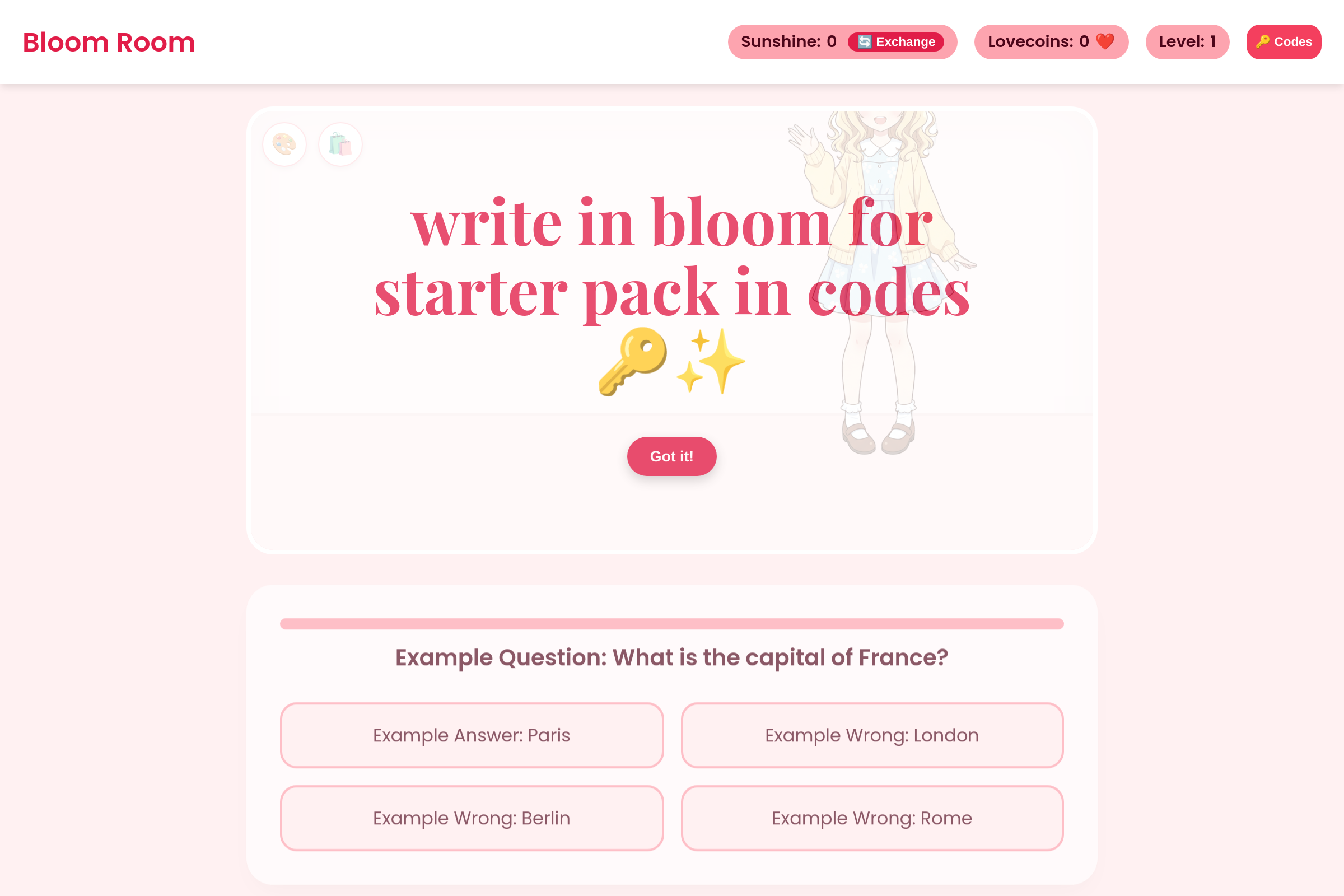 bloom room mini app