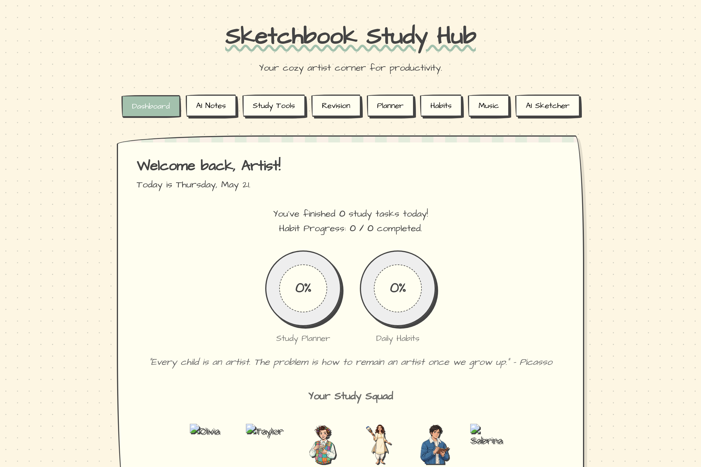 Sketchbook Study mini app