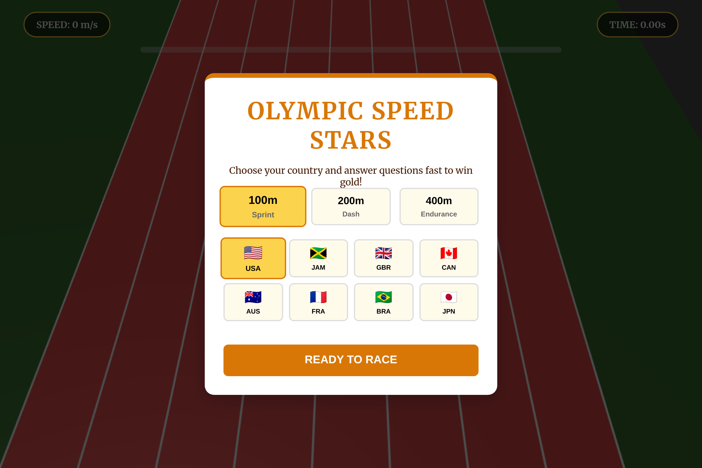 Olympic Speed Stars mini app