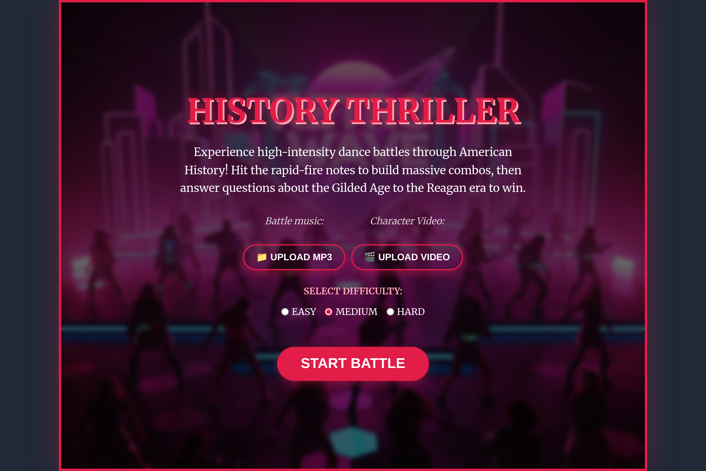 History Beatdown mini app