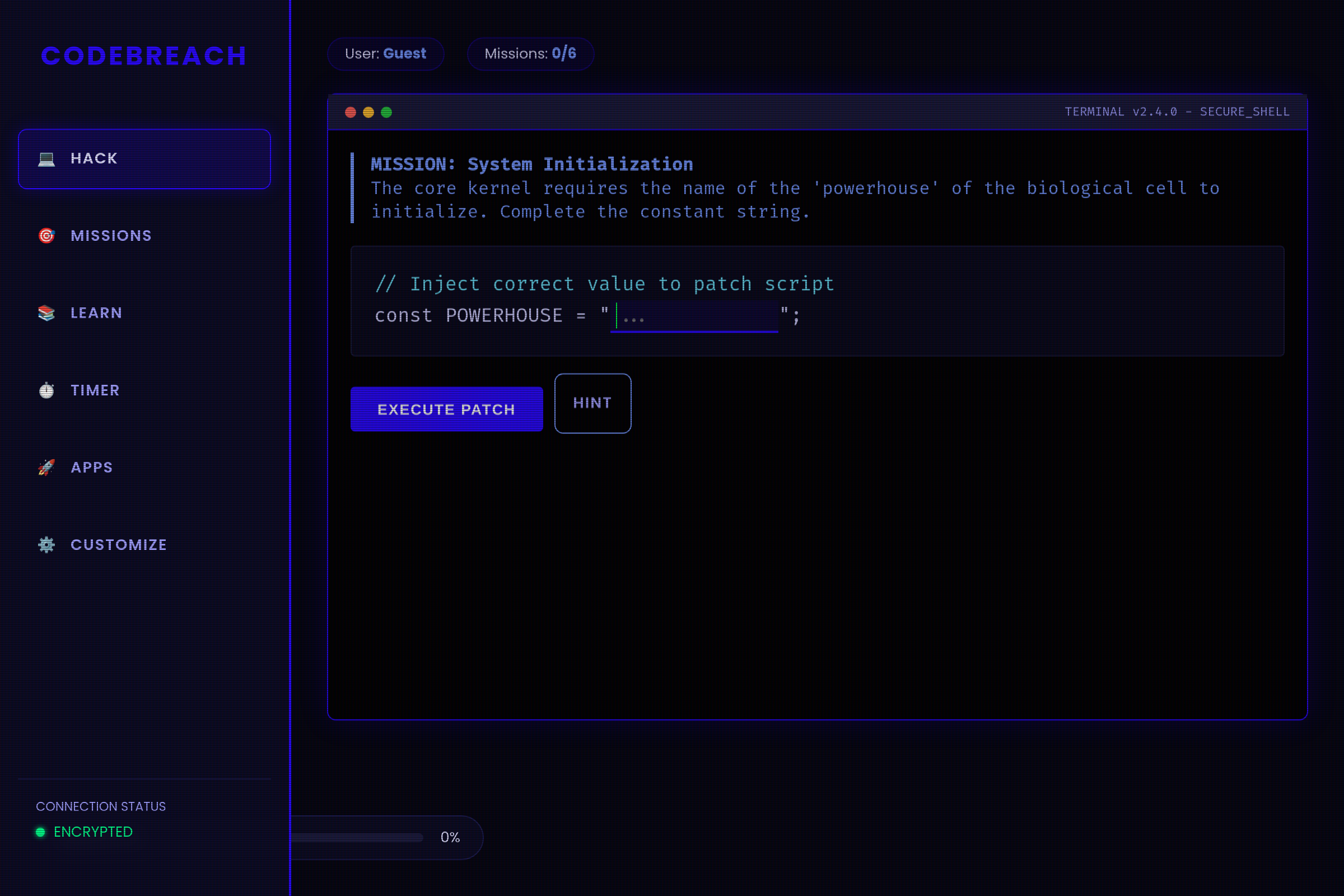 Code Breach mini app