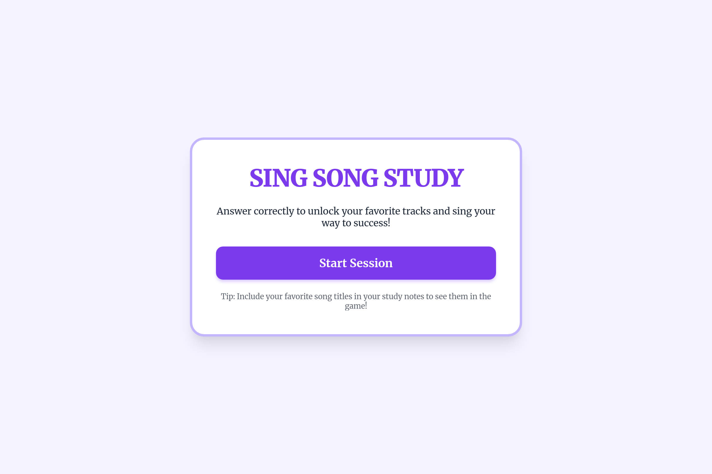 Sing Song Study mini app