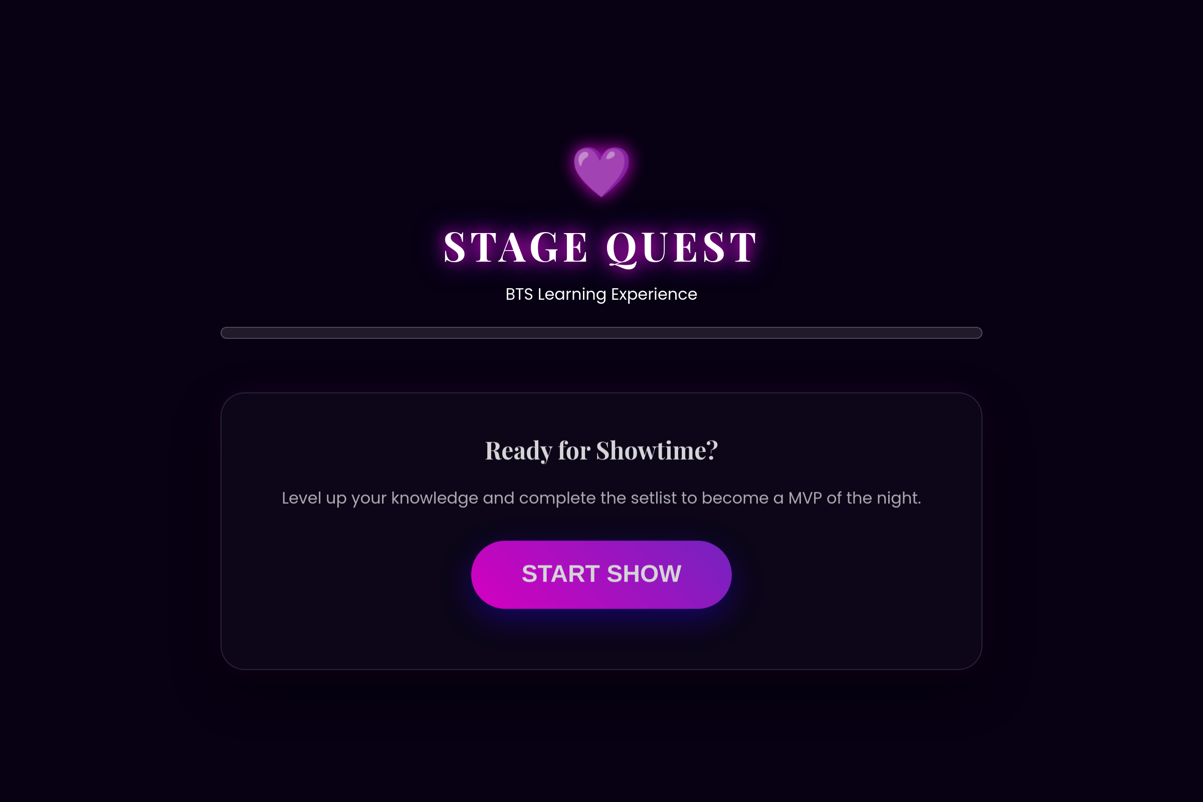 Stage Quest mini app