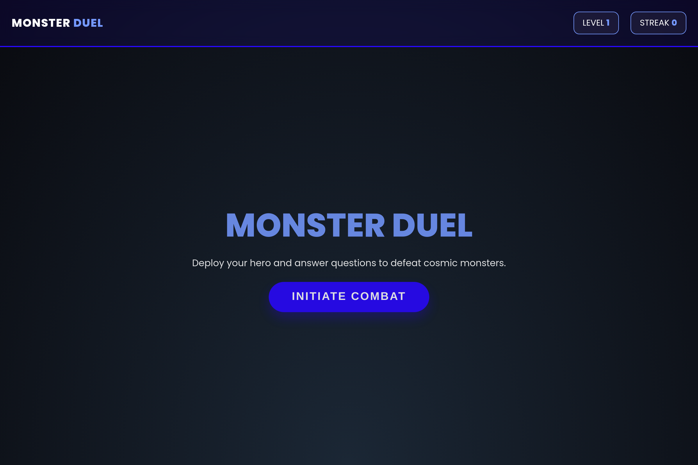 Monster Math Duel mini app