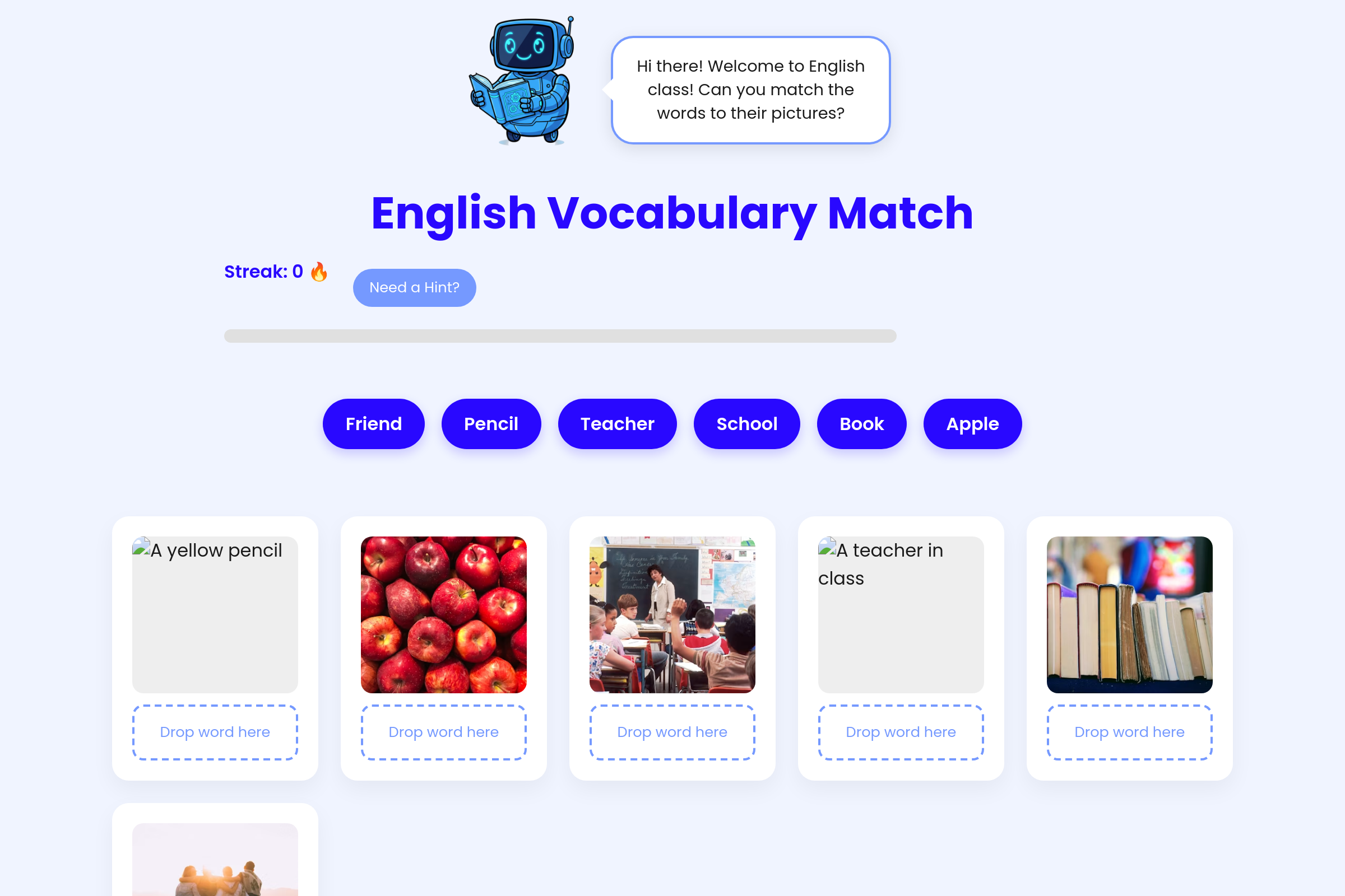 Word Match mini app