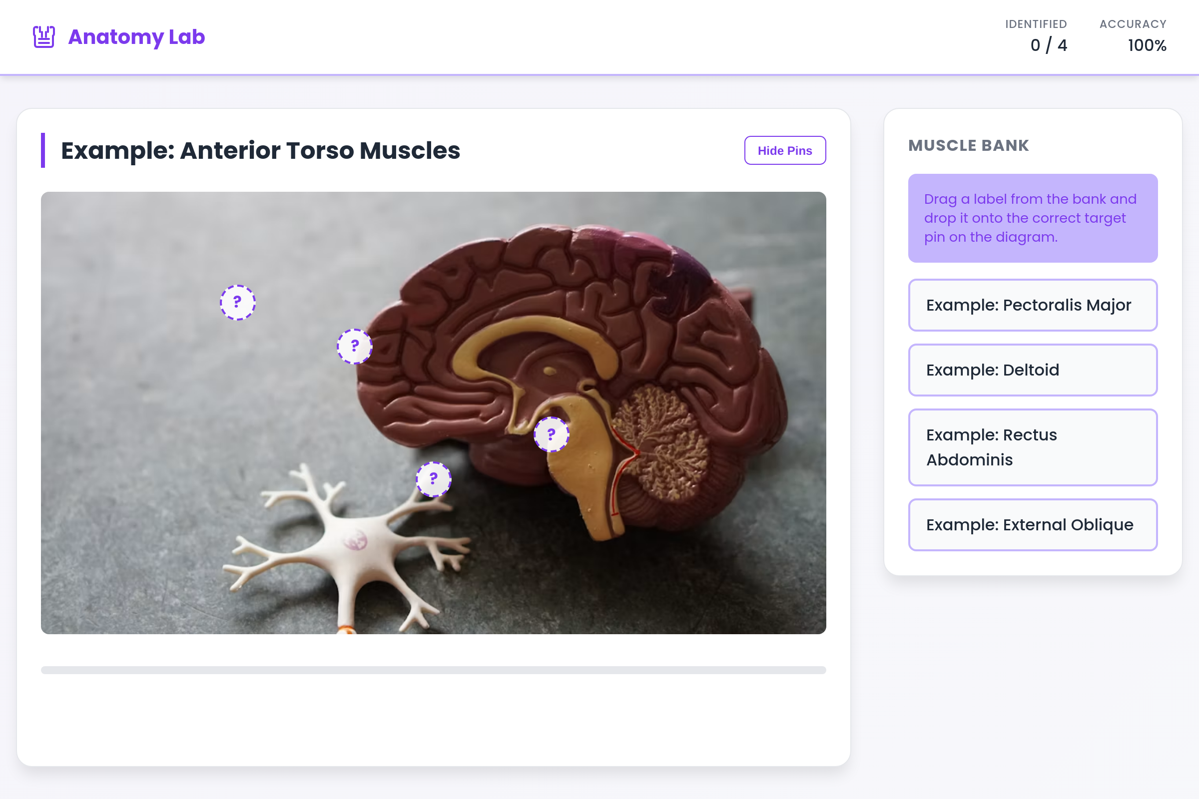 Anatomy Match Facial expression mini app