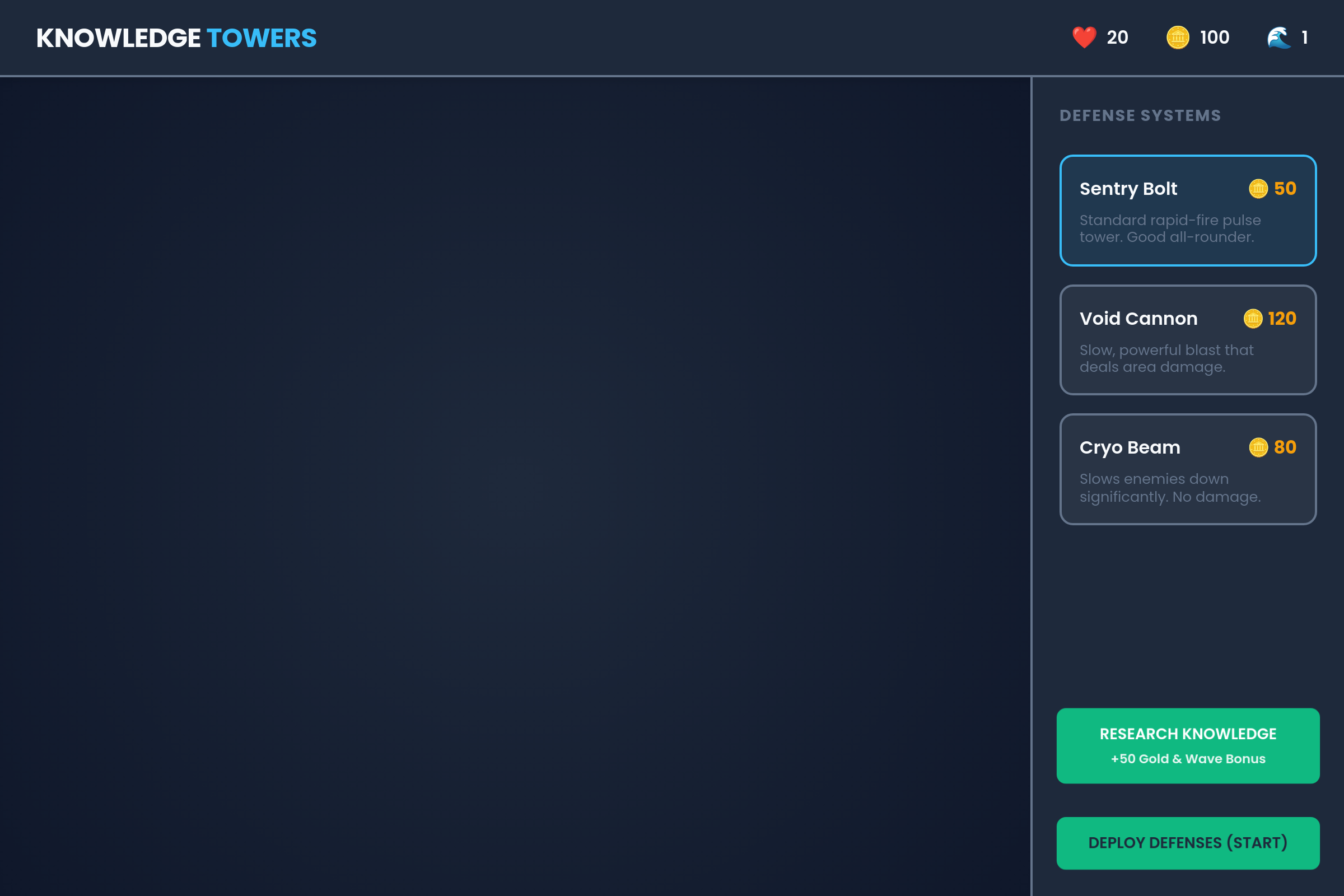 Knowledge Towers mini app