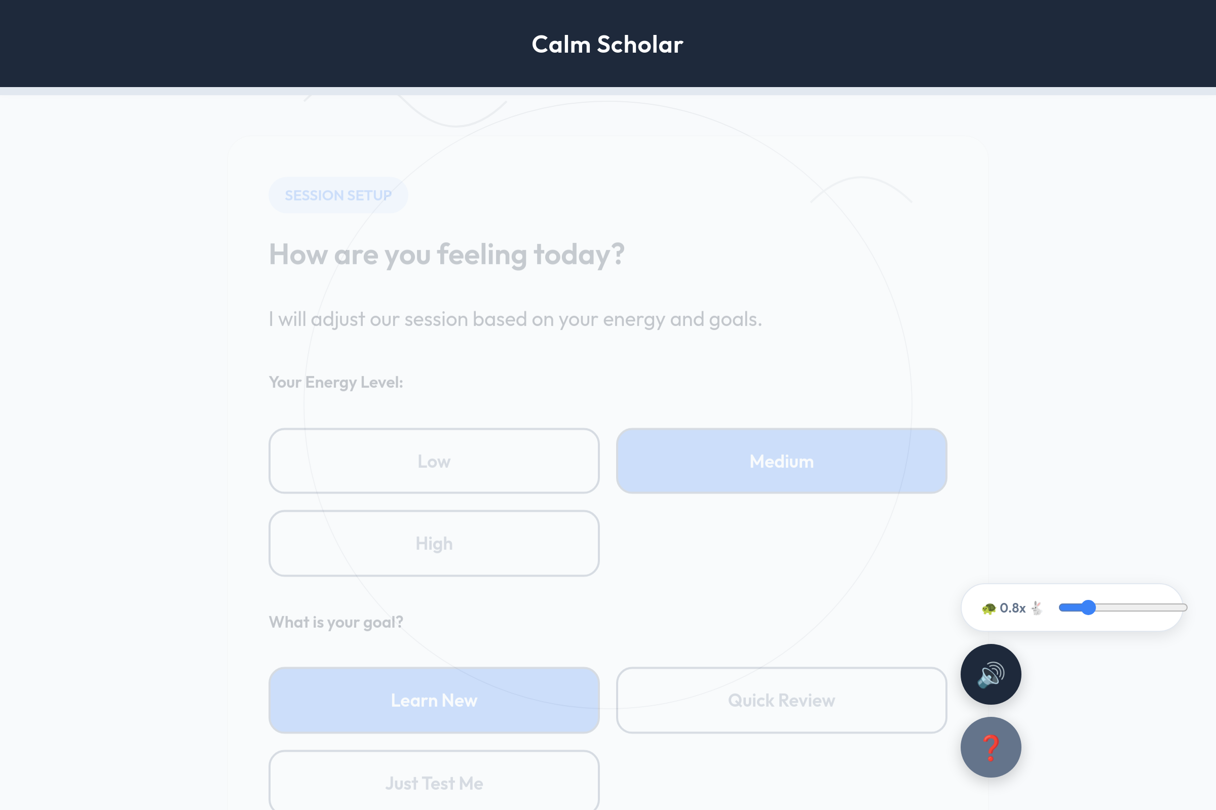 Calm Scholar mini app