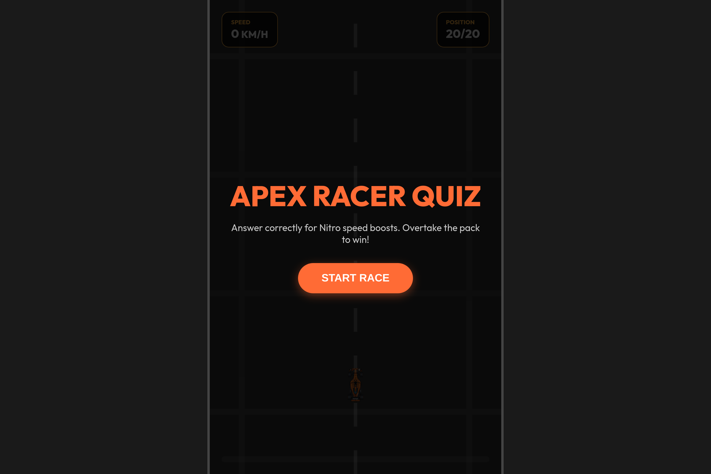 Apex Racer Quiz mini app