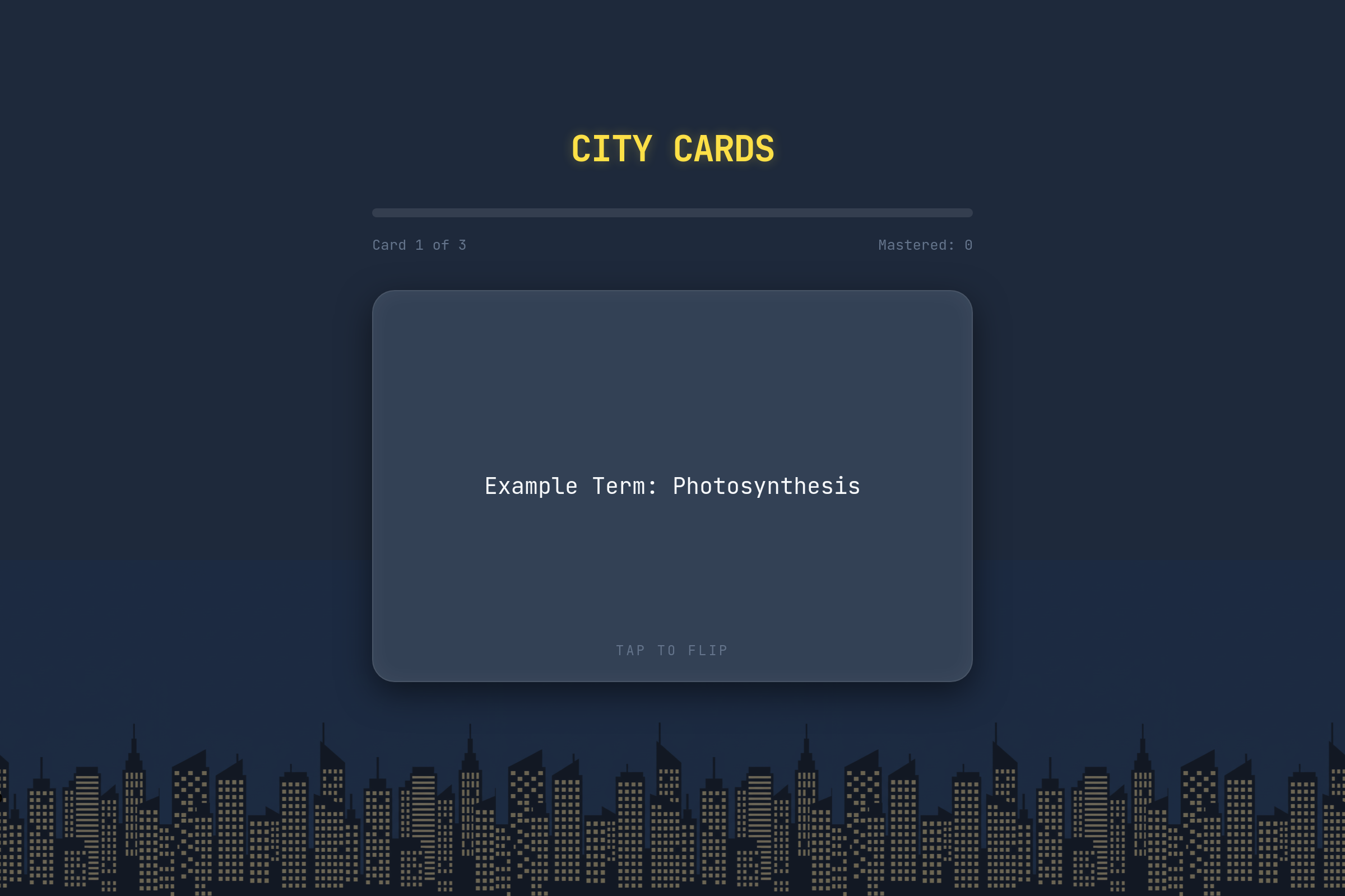 City Cards mini app