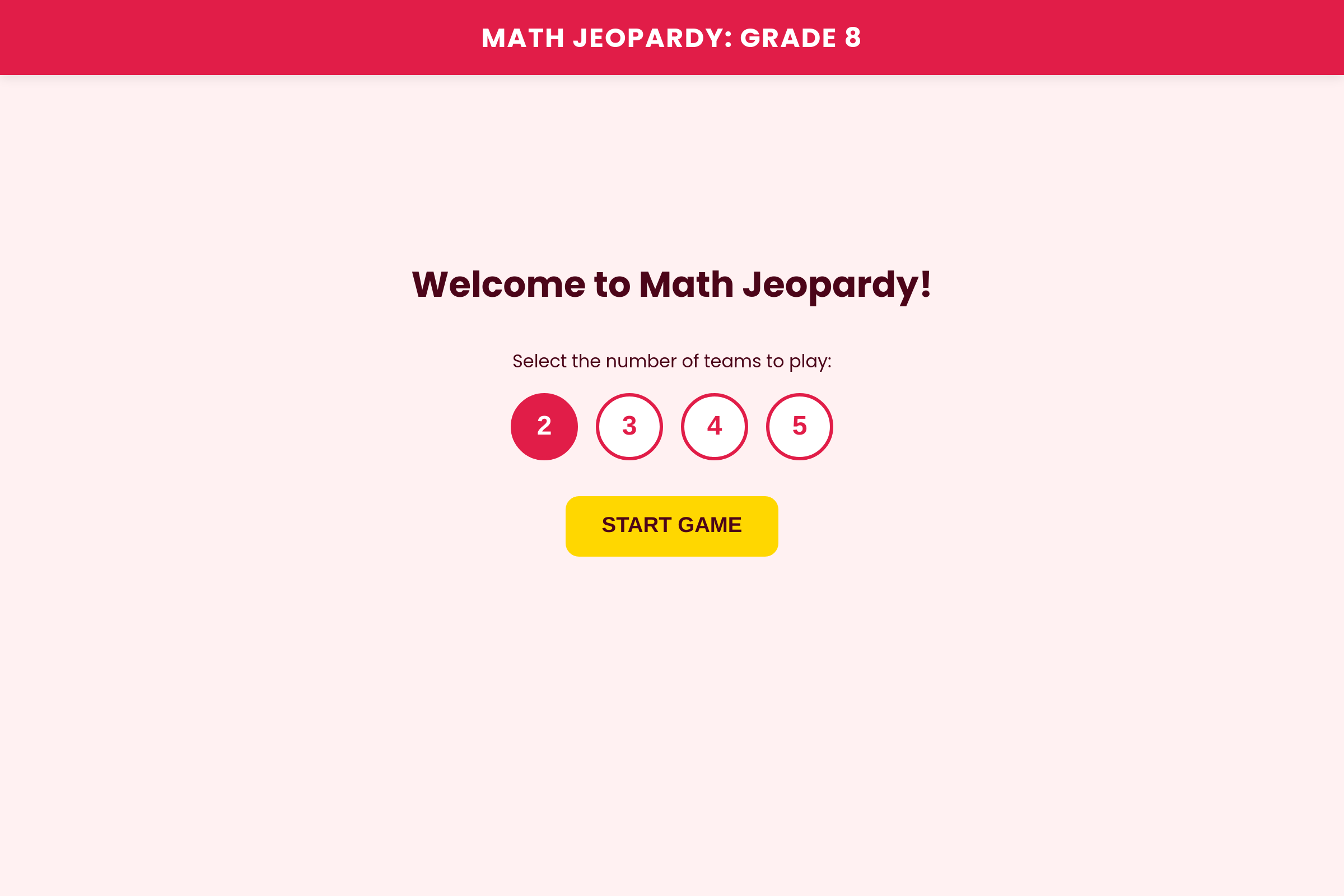 Math Mania Challenge mini app