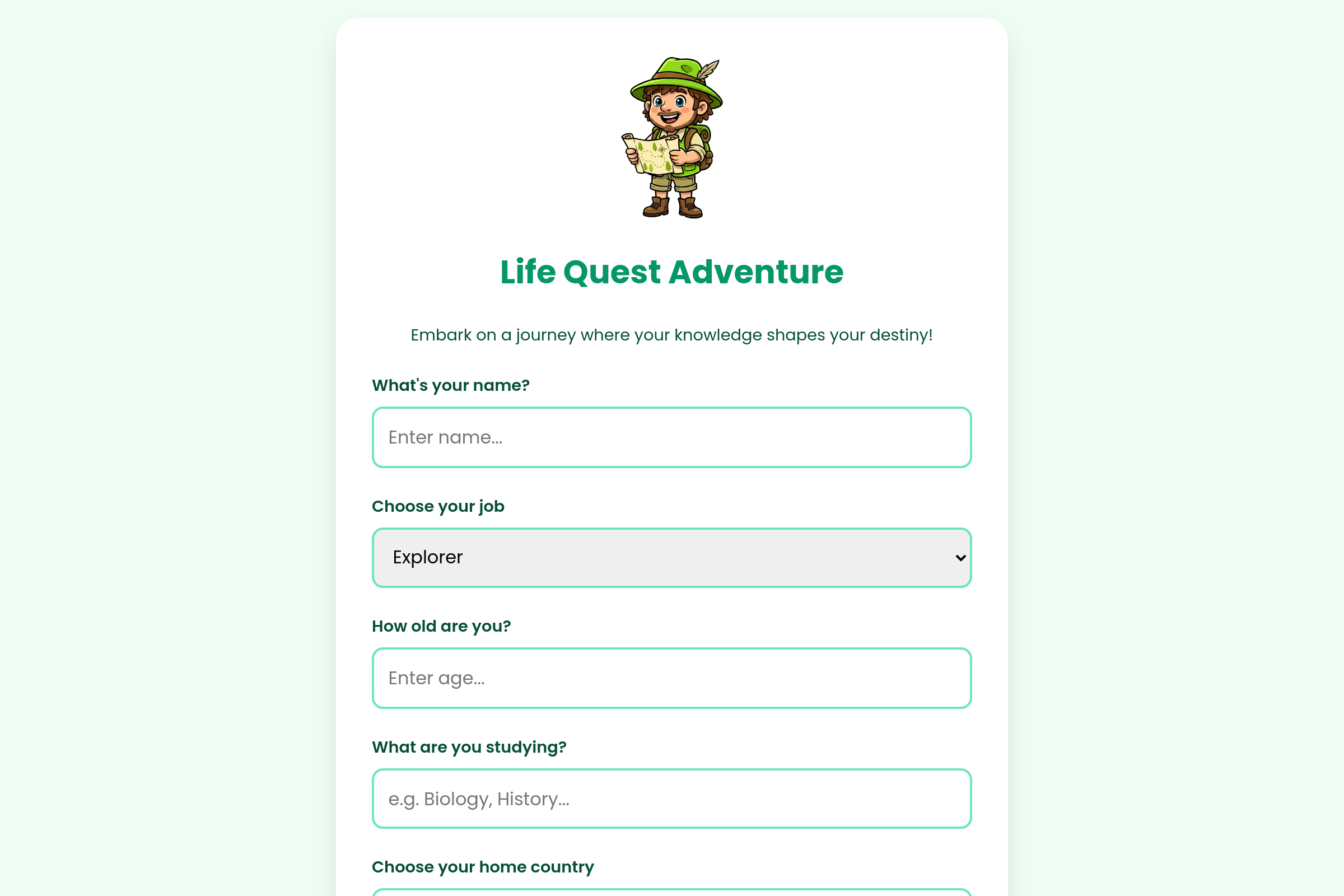 quiz life mini app