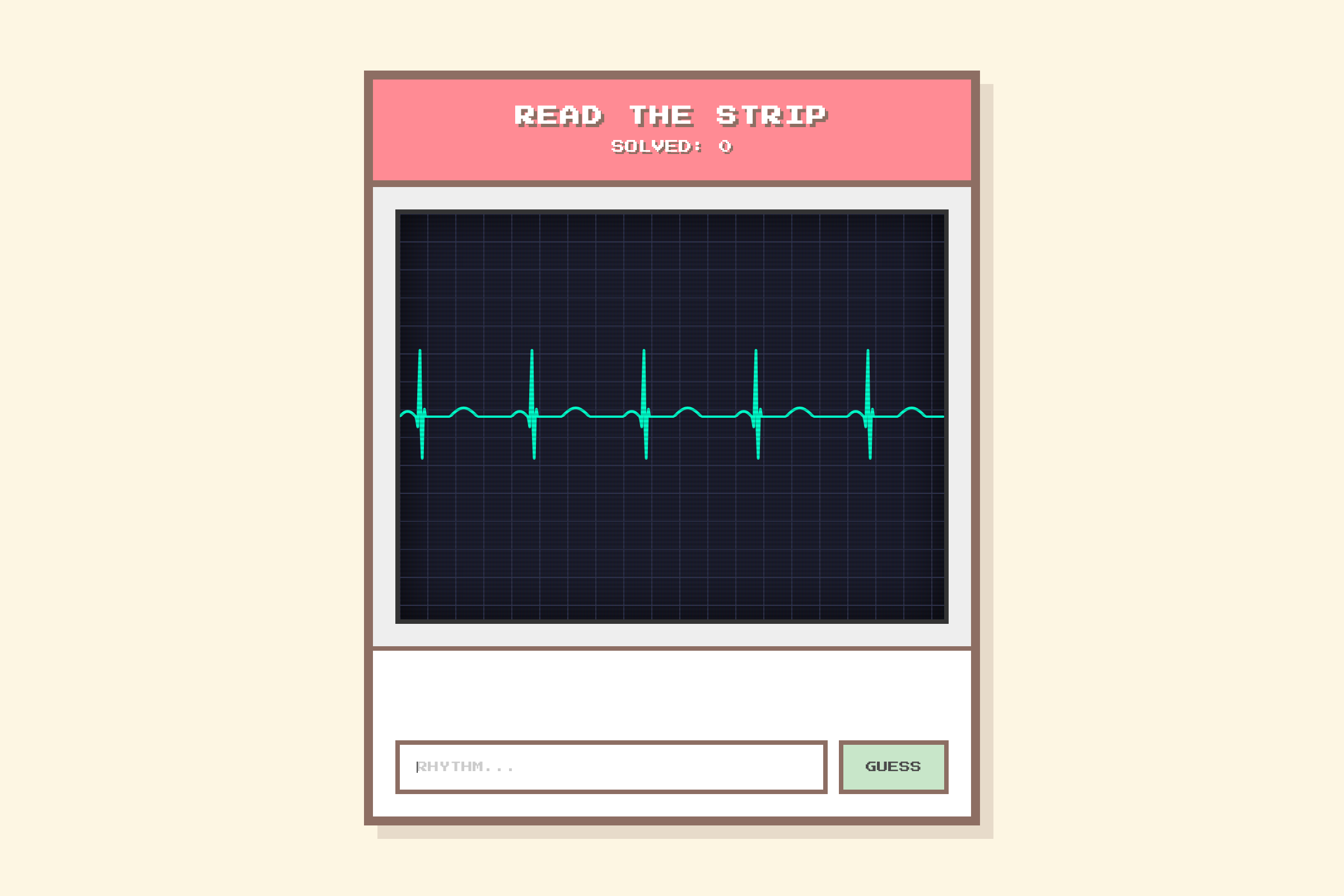 Guess the Heart Rhythm [8 Bit] mini app